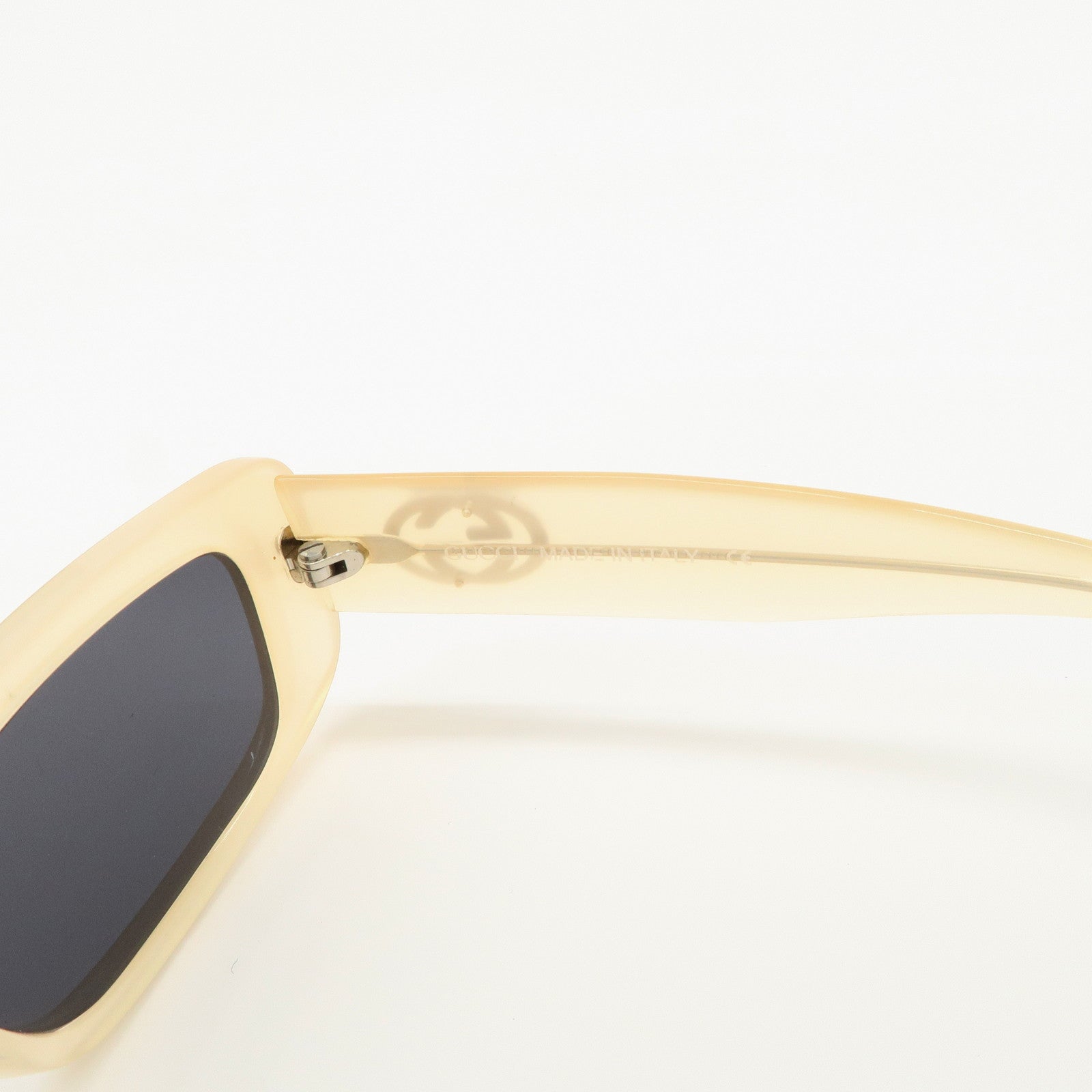 GUCCI Interlocking G Plastic Sunglasses Beige GG2409/S DHO 49□19