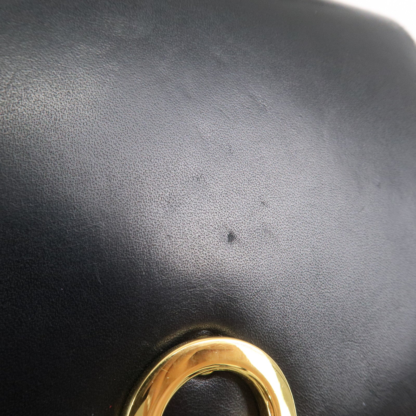 Ferragamo Gancini Leather 2Way Chain Shoulder Bag Waist Bag Black