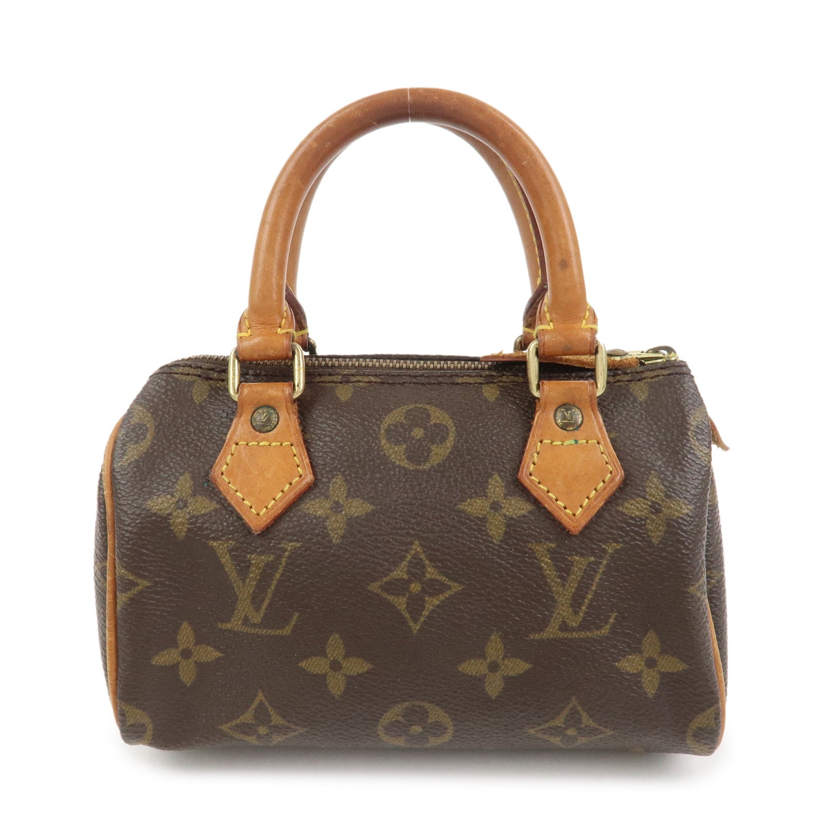 Louis Vuitton Monogram Mini Speedy Hand Bag Brown M41534