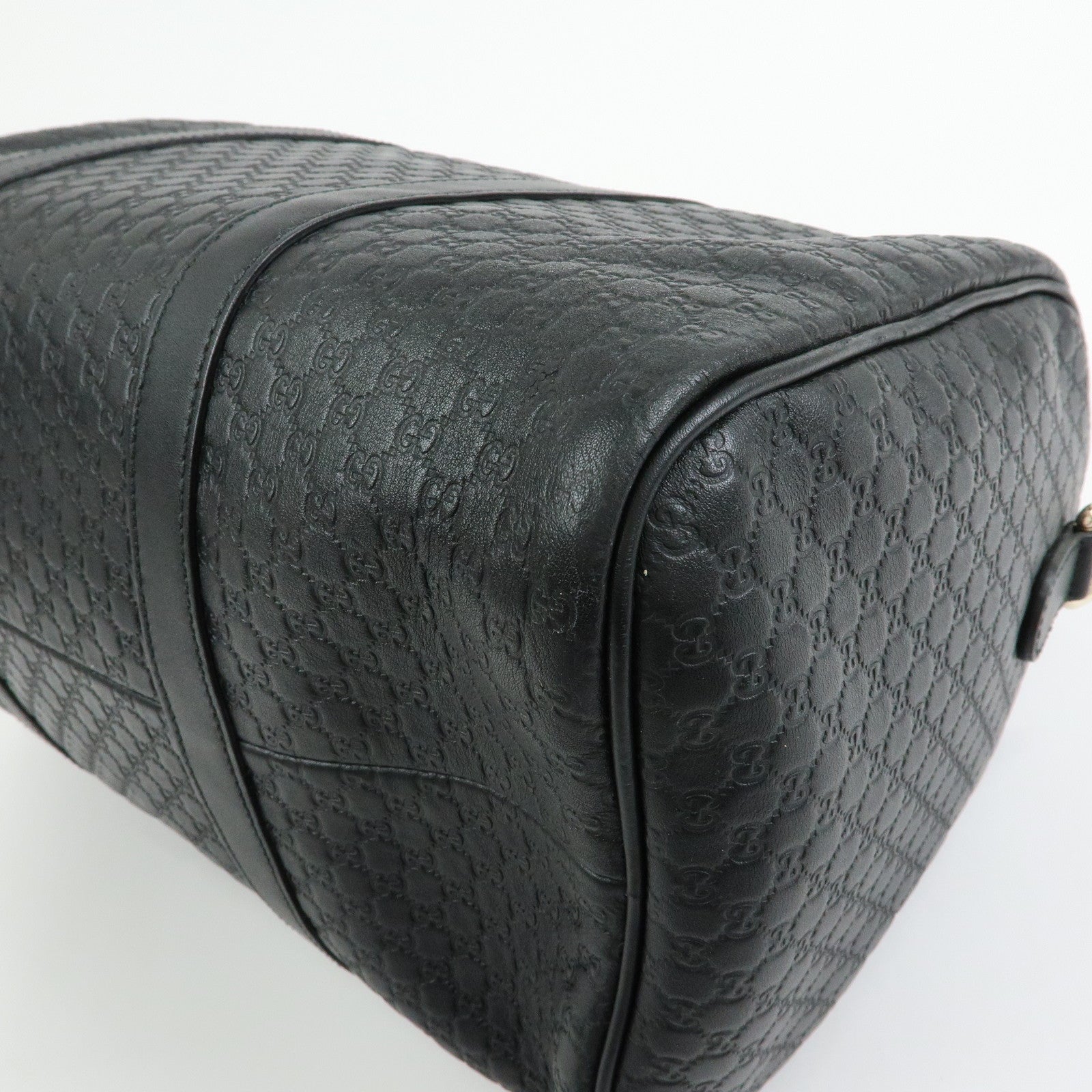 GUCCI Microguccissima Leather 2Way Boston Bag Black 449646