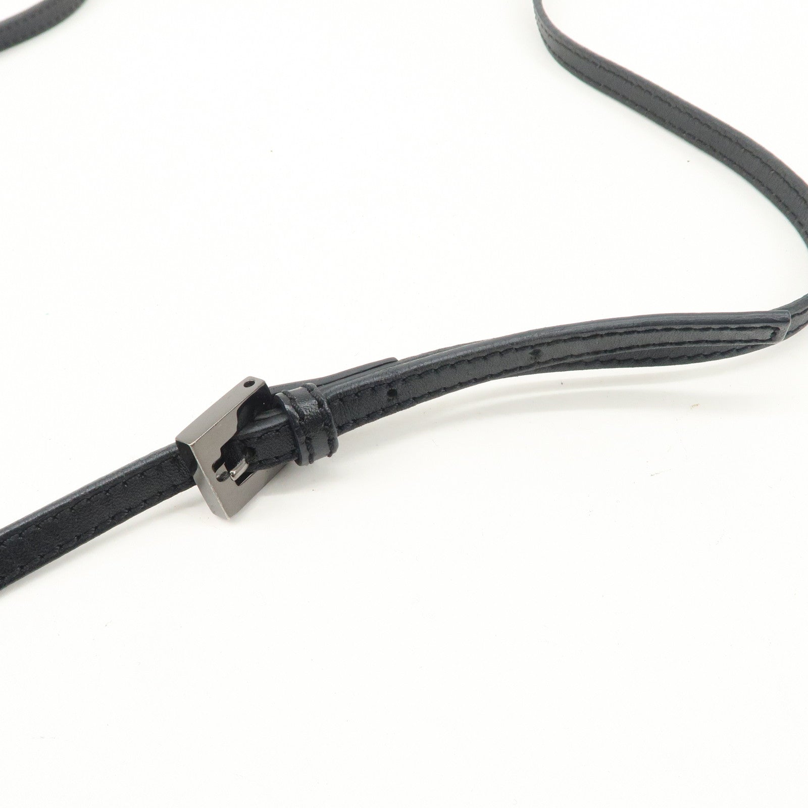 FENDI Zucchino Canvas Leather Shoulder Bag Dark Brown 8BT075 Used