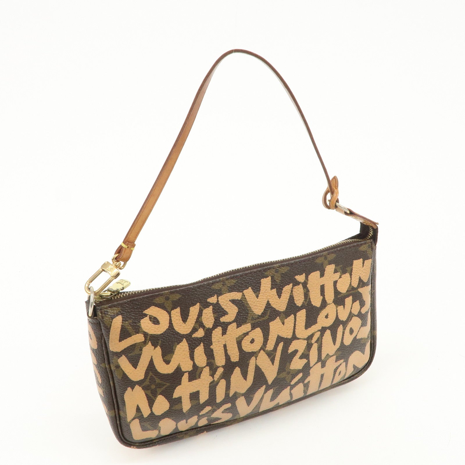 Louis Vuitton Monogram Graffiti Pochette Accessoires Peach M92193