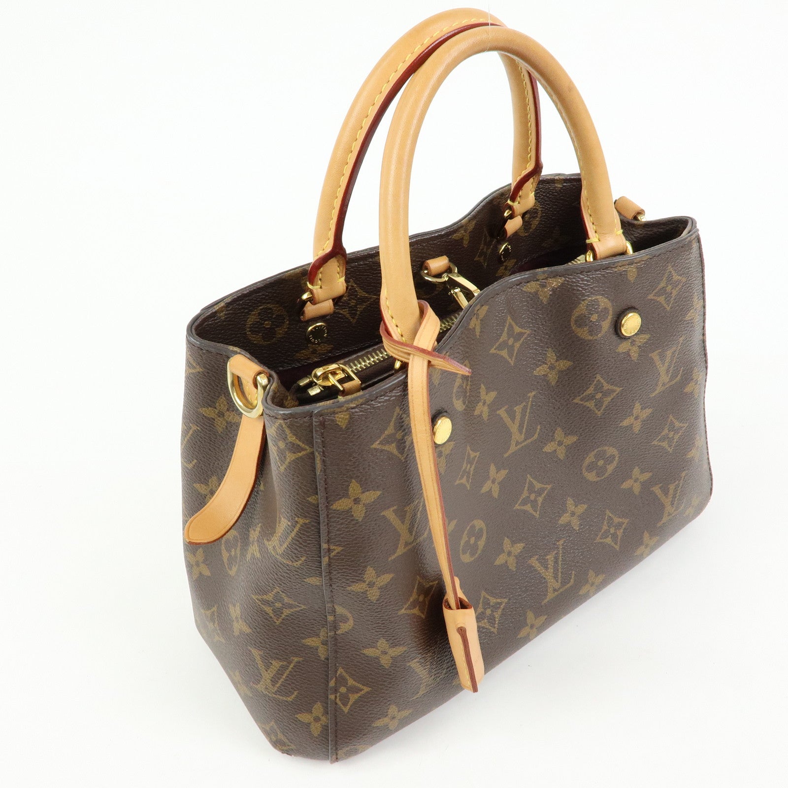 Louis Vuitton Monogram Montaigne BB 2Way Bag Hand Bag Brown M41055