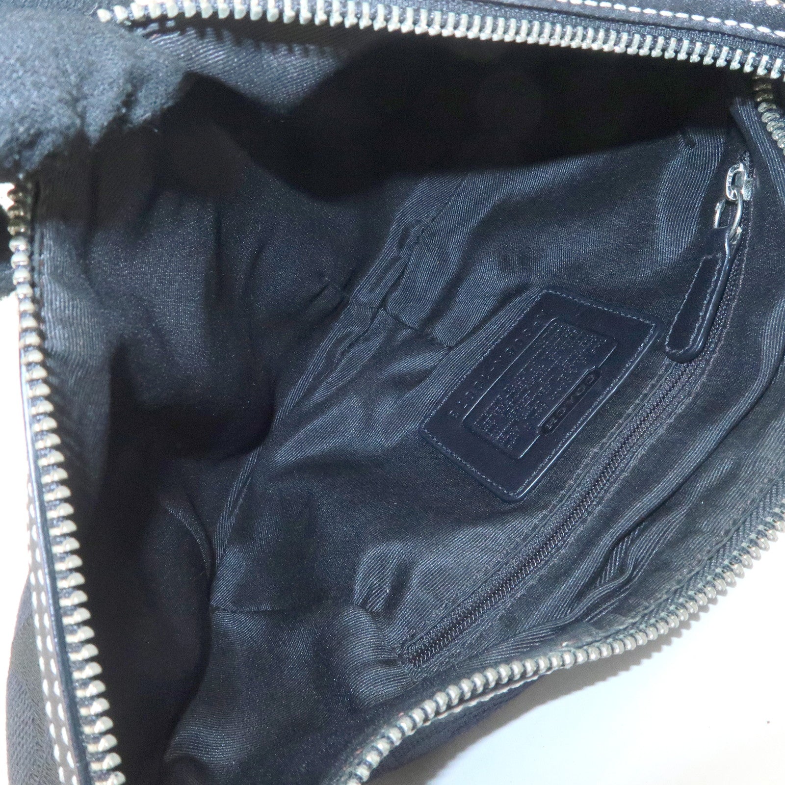 COACH Set of 2 Leather Canvas Shoulder Bag Black Lavender Beige Used