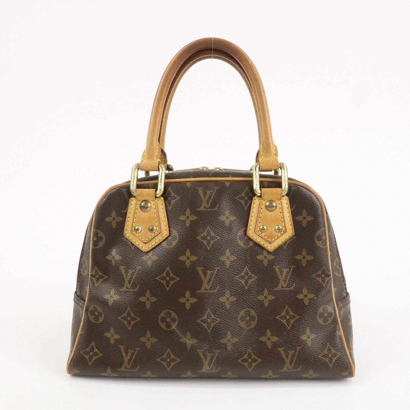 Louis Vuitton Monogram Manhattan PM Hand Bag Brown M40026 Used