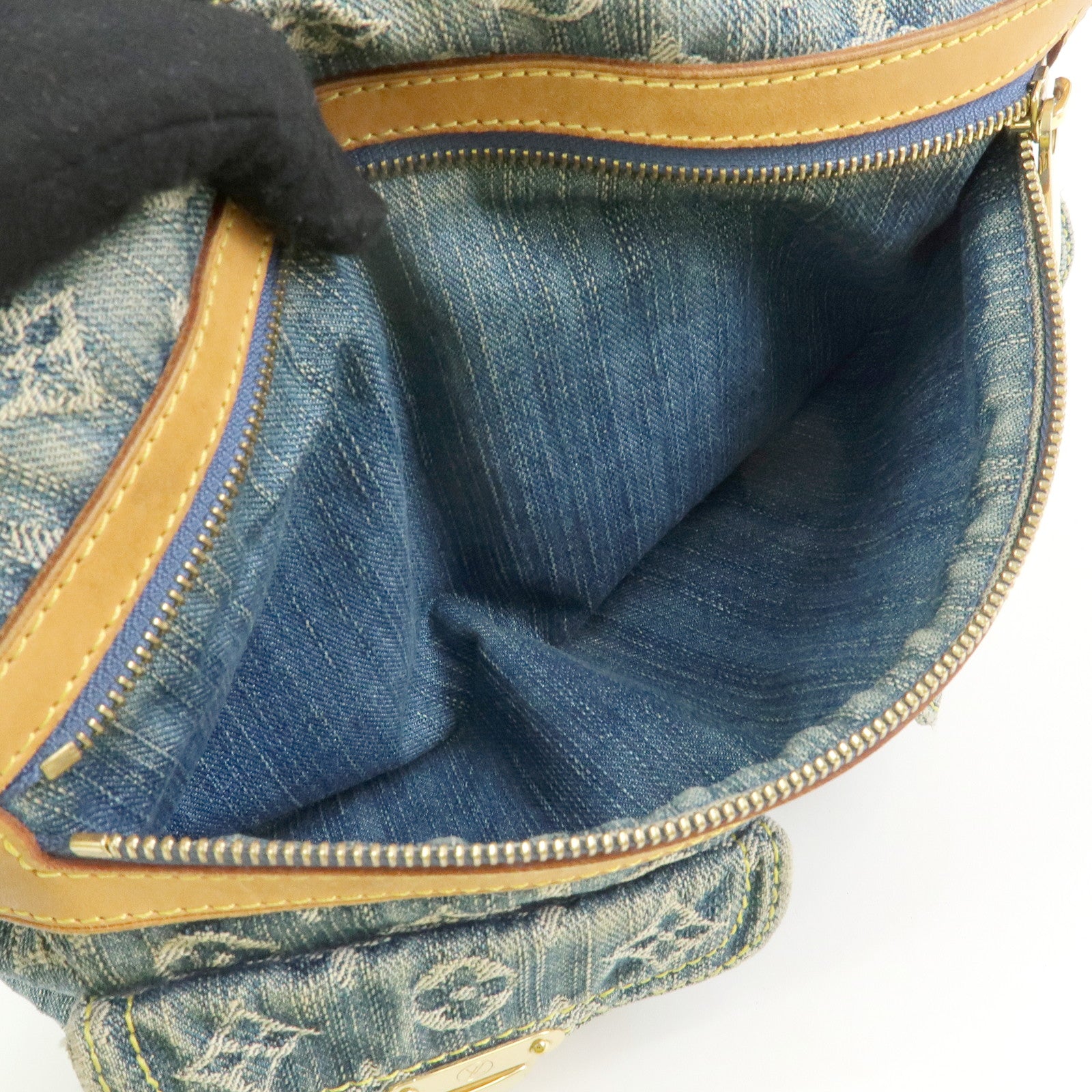 Louis Vuitton Monogram Denim Baggy PM 2Way Bag Shoulder Bag M95049
