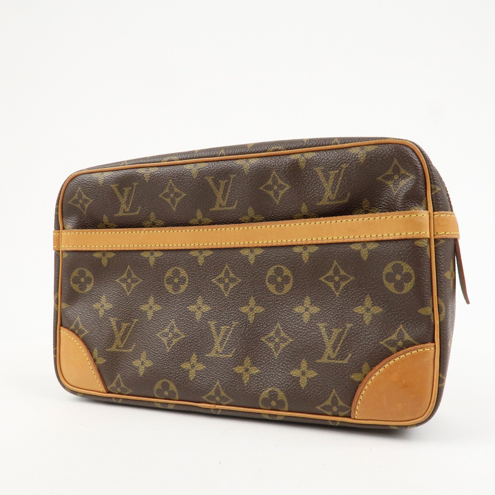 Louis Vuitton Monogram Compiegne 28 Pouch Clutch Bag Brown M51845