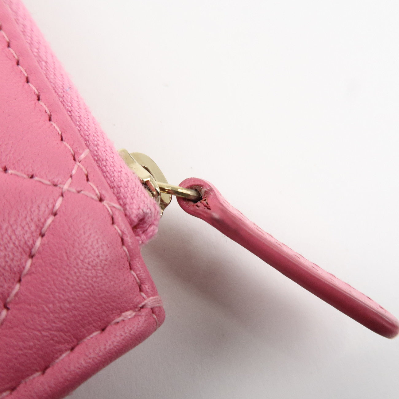 CHANEL Lamb Skin Matelasse Boy Chanel COCO Mark Fragment Case Used