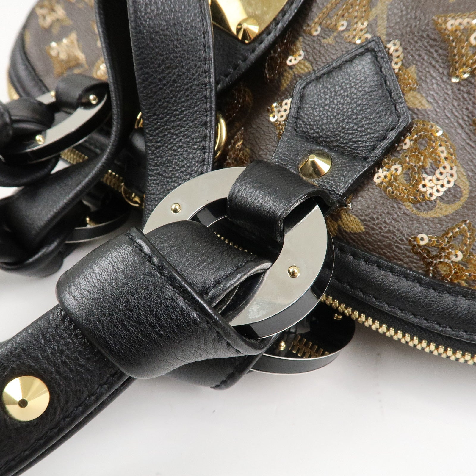 Louis Vuitton Monogram Eclipse Alma Hand Bag Ambre Brown M40245