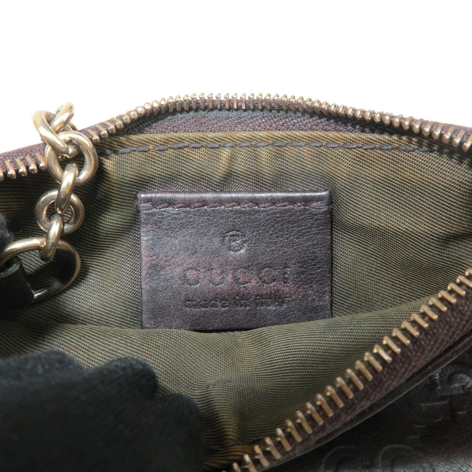 GUCCI Set of 2 Guccissima Leather Canvas Coin Case 233183/131988 Used