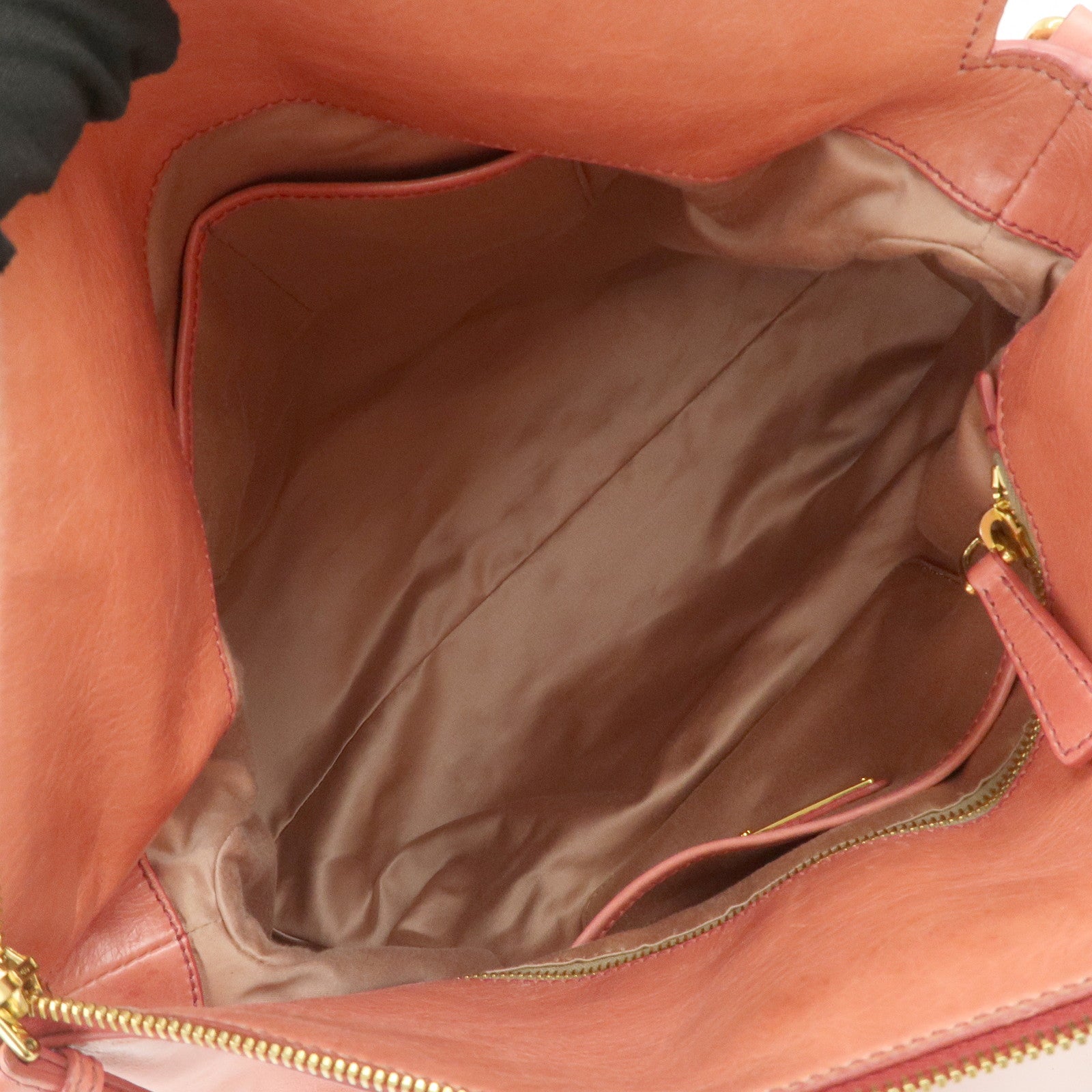 MIU MIU Leather Ribbon 2Way Shoulder Bag Hand Bag Pink RT0365