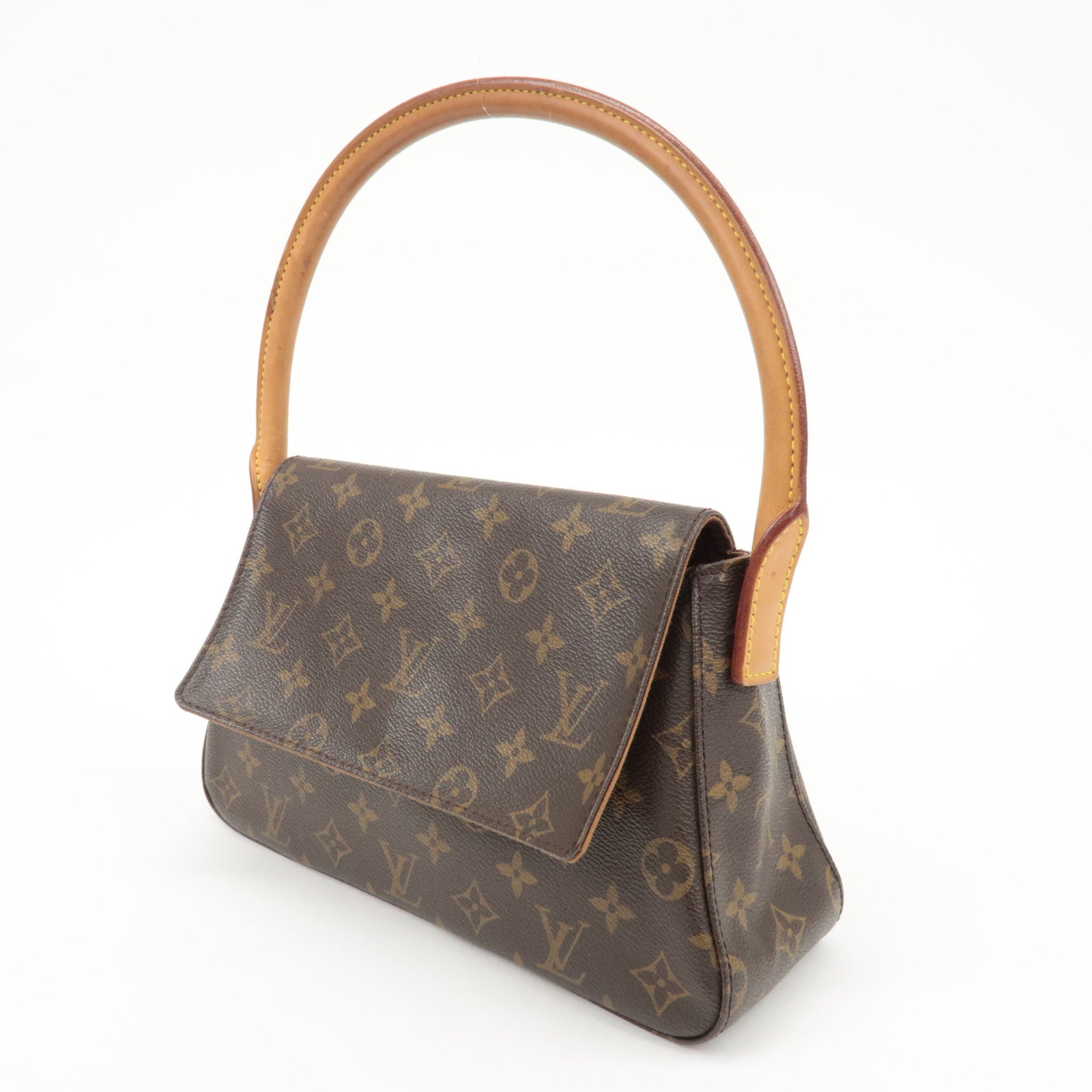 Louis Vuitton Monogram Mini Looping Shoulder Bag Brown M51147 Used