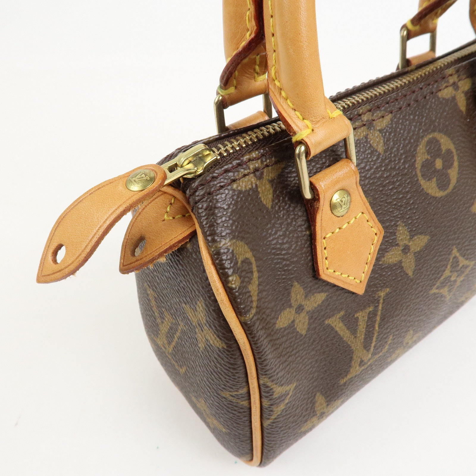 Louis Vuitton Monogram Mini Speedy Hand Bag Brown M41534