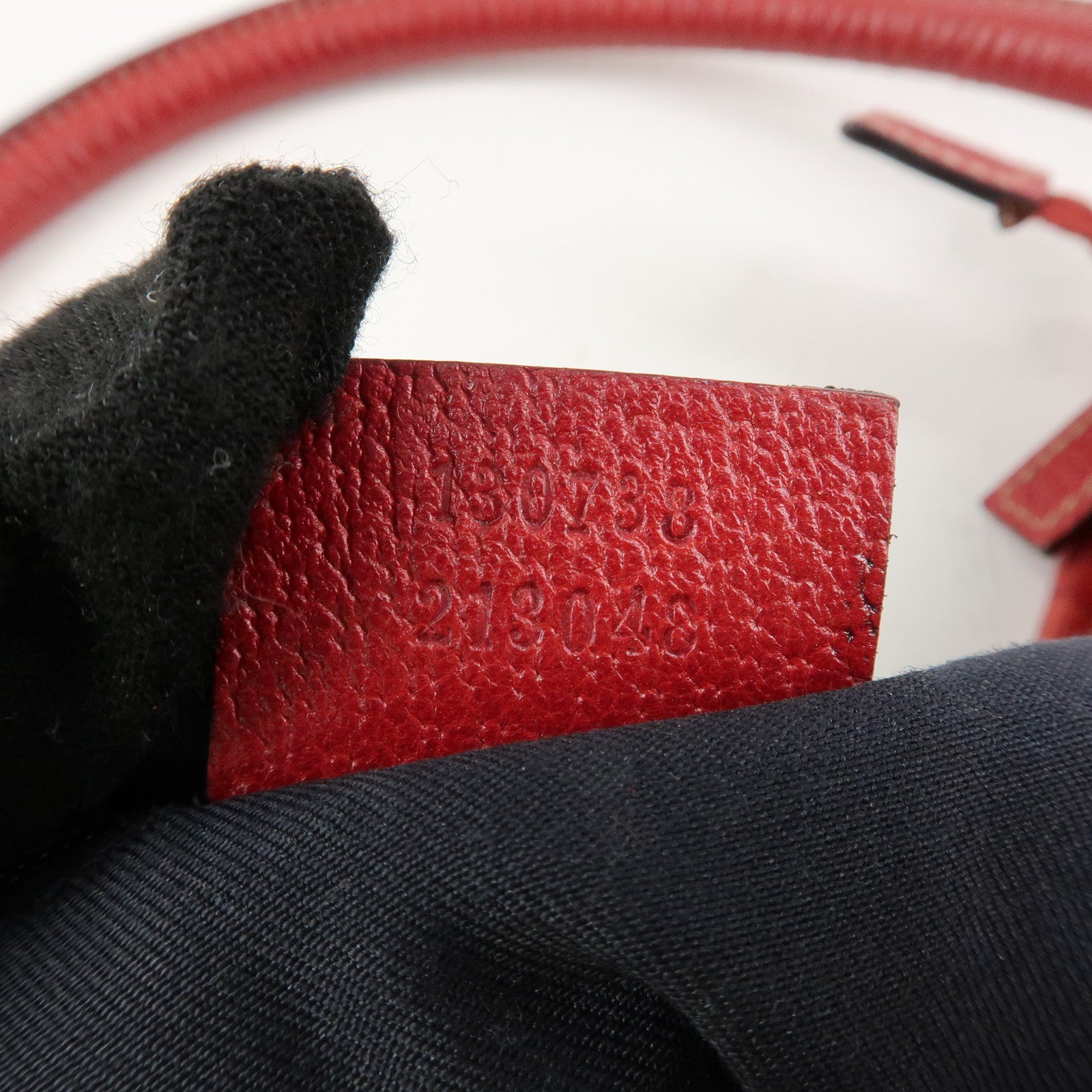 GUCCI Abbey GG Canvas Leather Shoulder Bag Hand Bag Beige Red 130738 Used