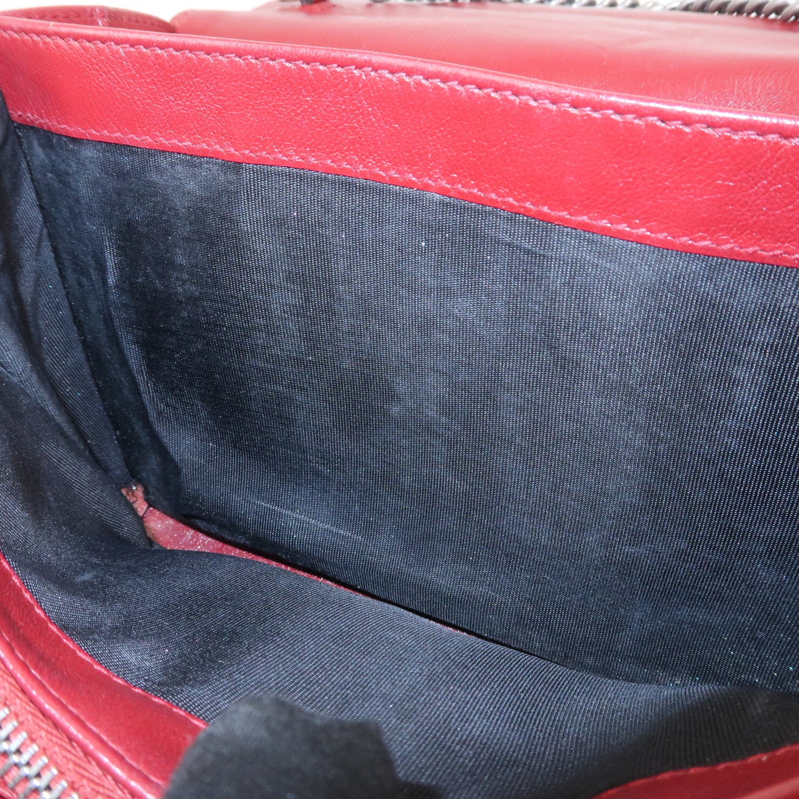 GUCCI Dionysus Tweed Leather Chain Shoulder Bag Black Ivory 401231