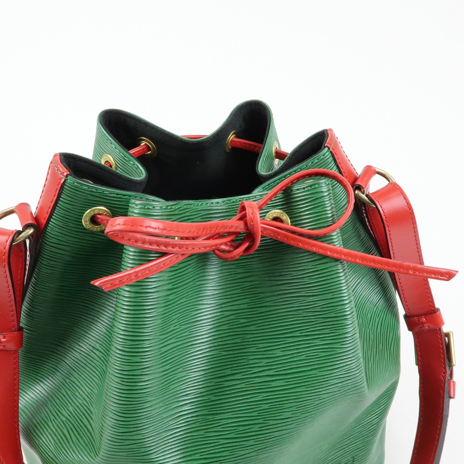 Louis Vuitton Epi Petit Noe Bicolor Shoulder Bag Green Red M44147