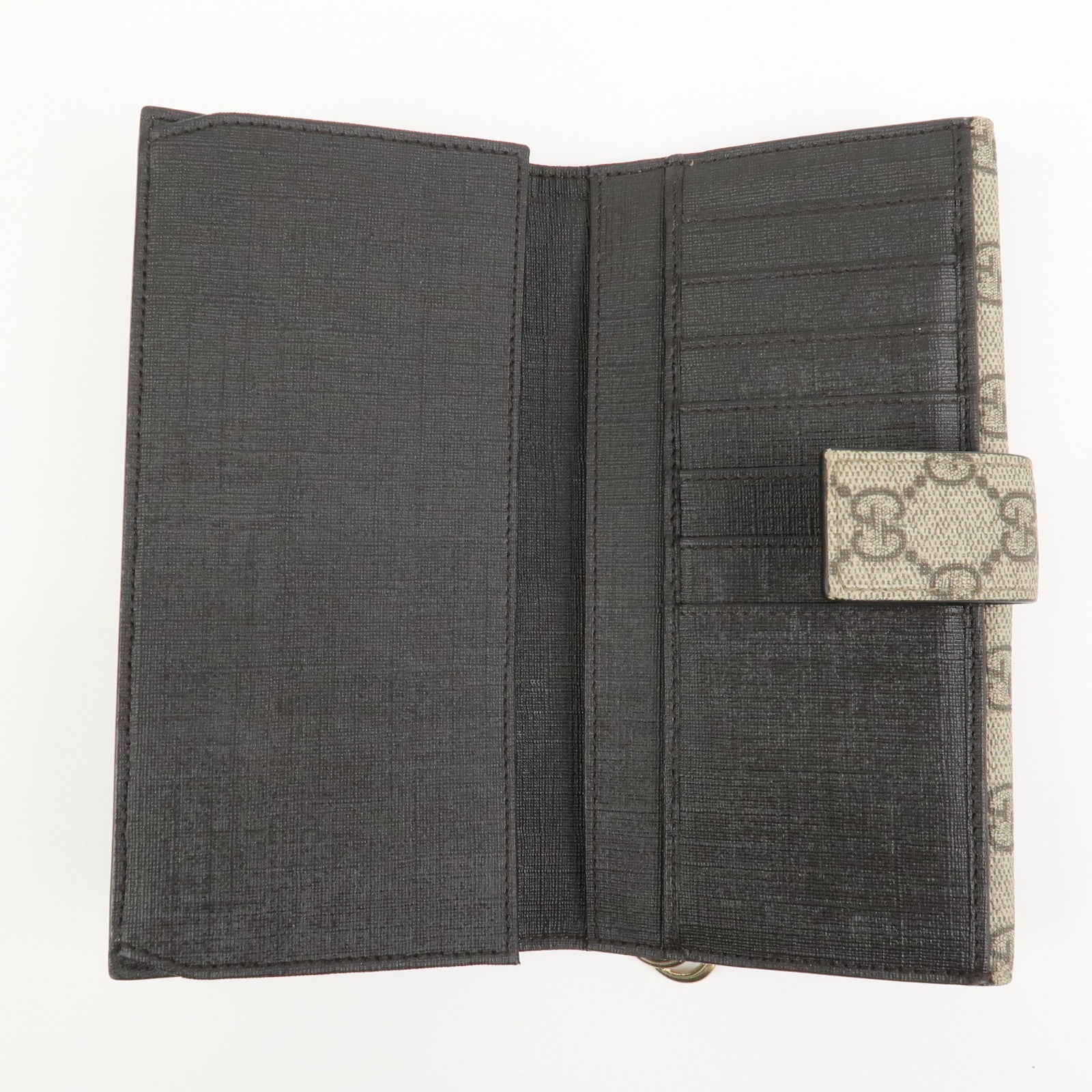 GUCCI GG Supreme Interlocking G Long Wallet Beige 212104