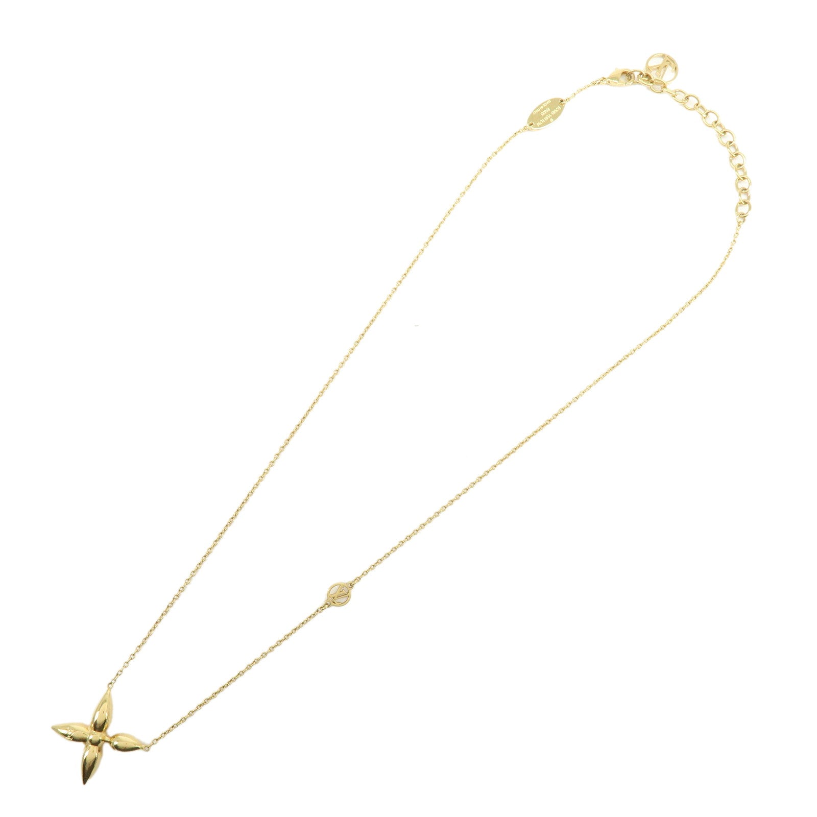 Louis Vuitton Collier Louisette Monogram Flower Necklace M00365
