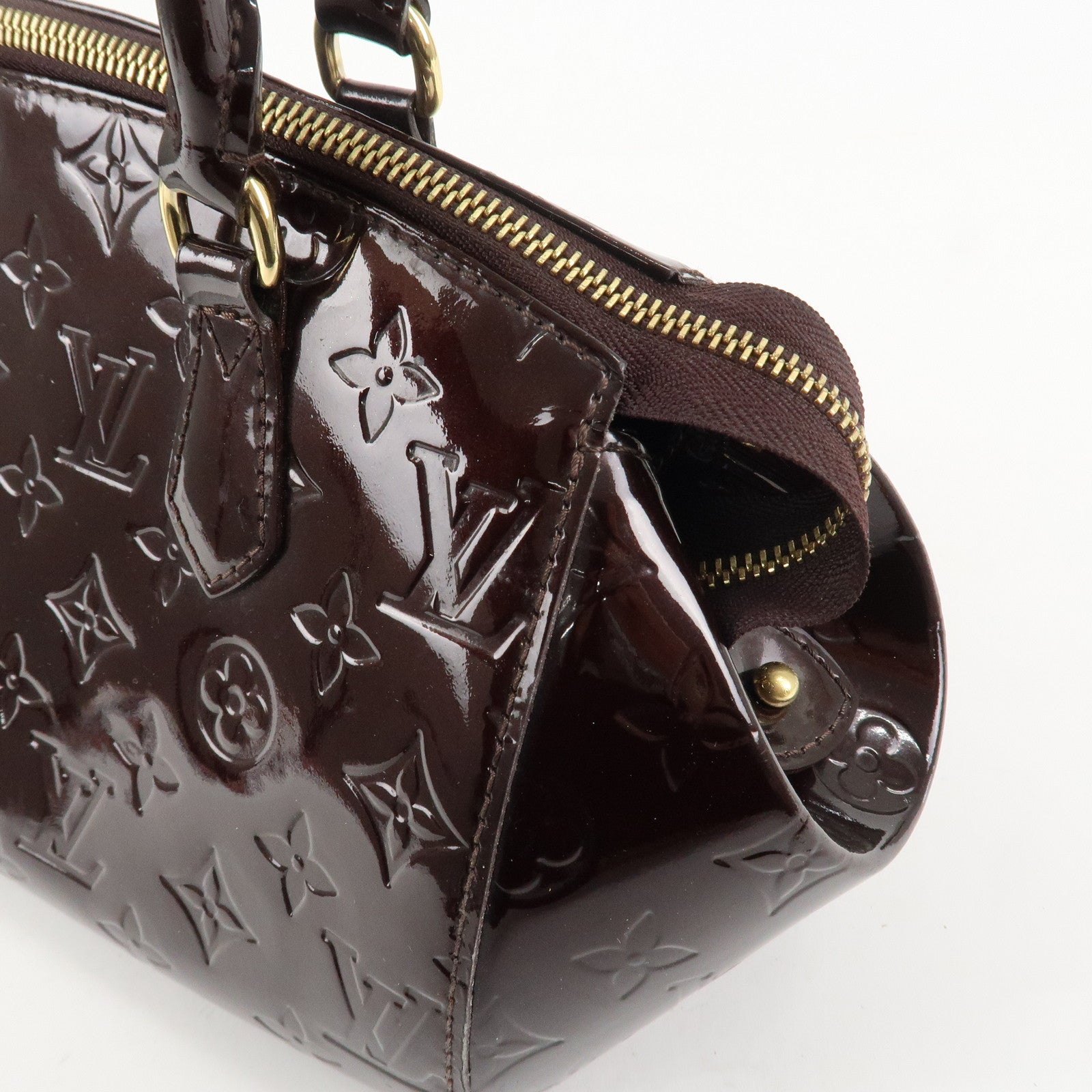 Louis Vuitton Monogram Vernis Sherwood PM Hand Bag M91493 Used