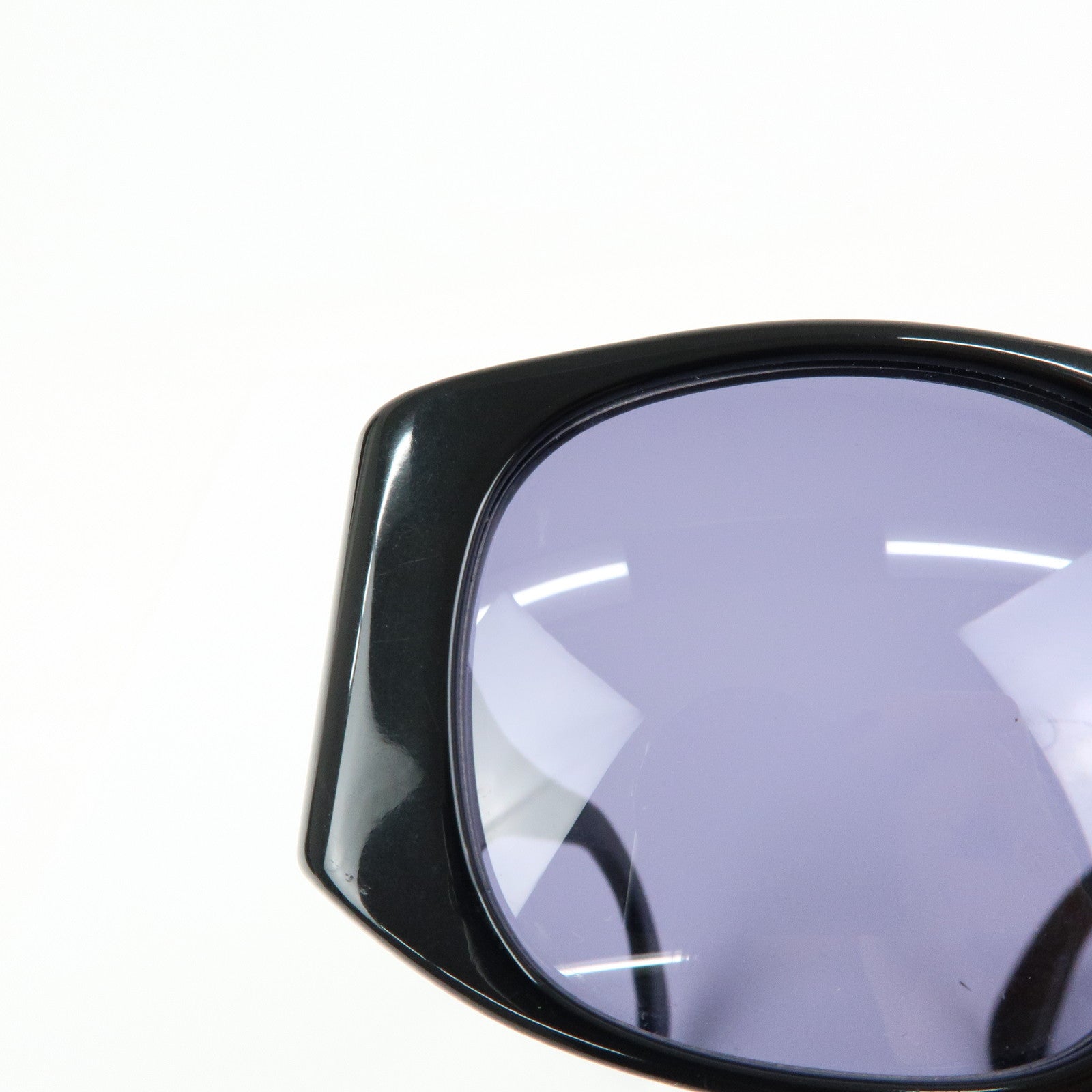 CHANEL COCO Mark Matelasse Plastic Sunglasses Black 01450 94305