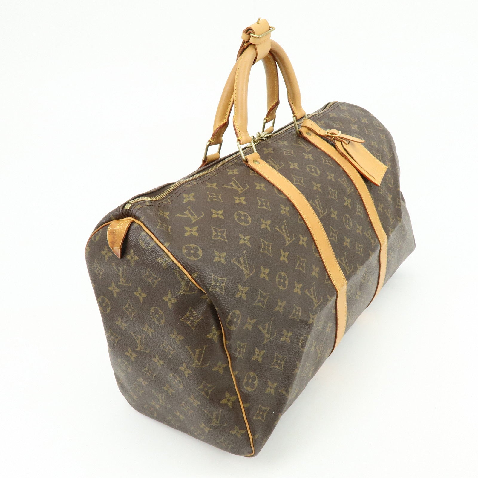 Louis Vuitton Monogram Keep All 50 Boston Bag Brown M41426