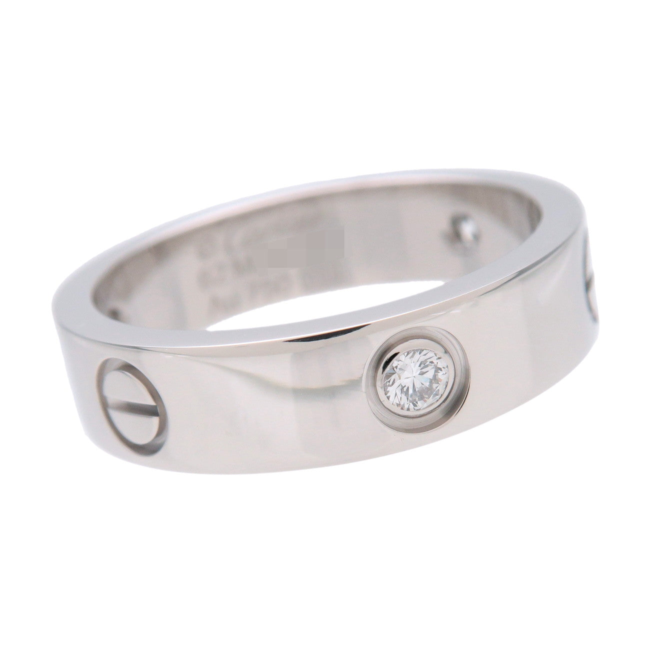 Cartier Love 3P Diamond Ring K18 750WG White Gold #62 US10 EU62