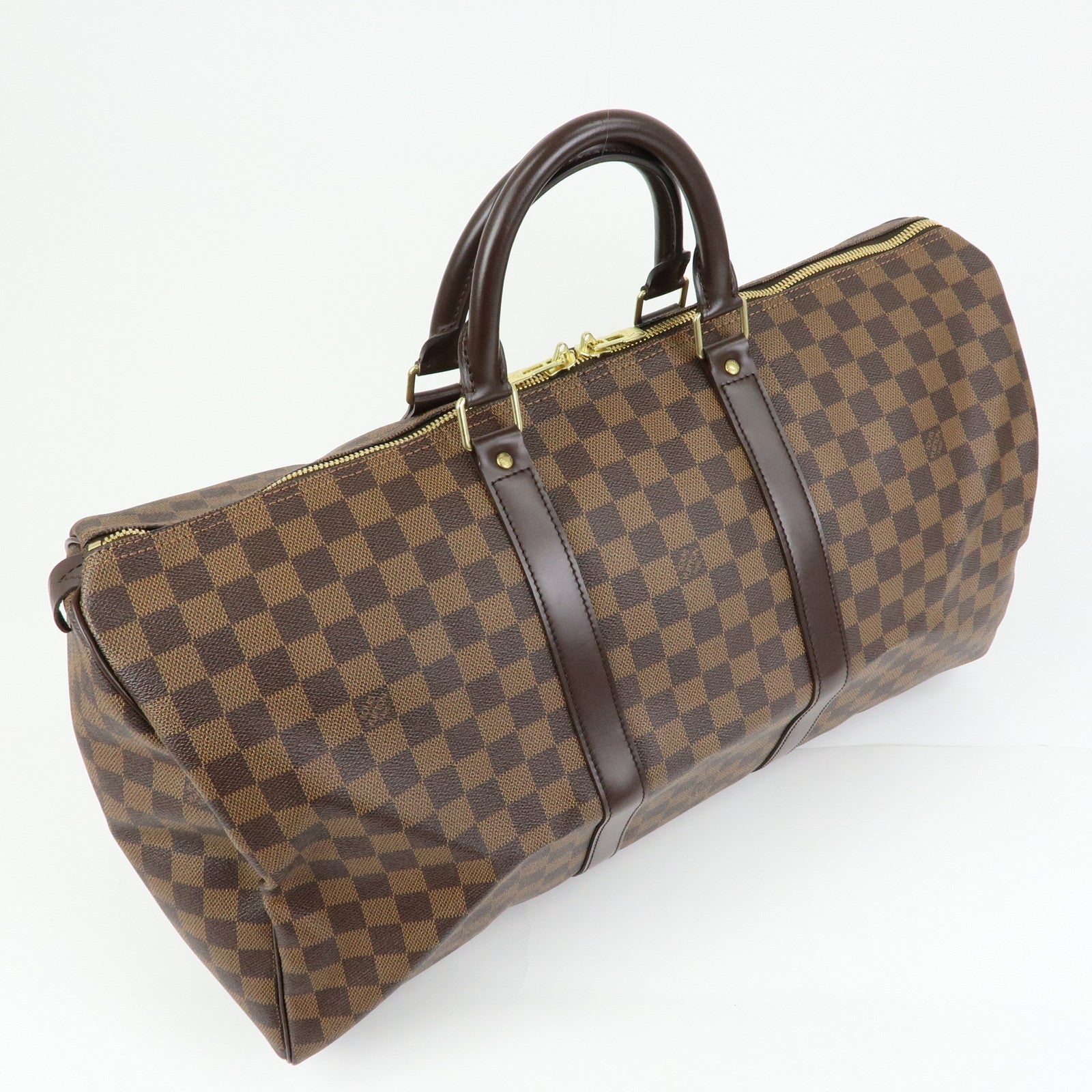 Louis Vuitton Damier Keep All 50 Boston Bag Brown N41427