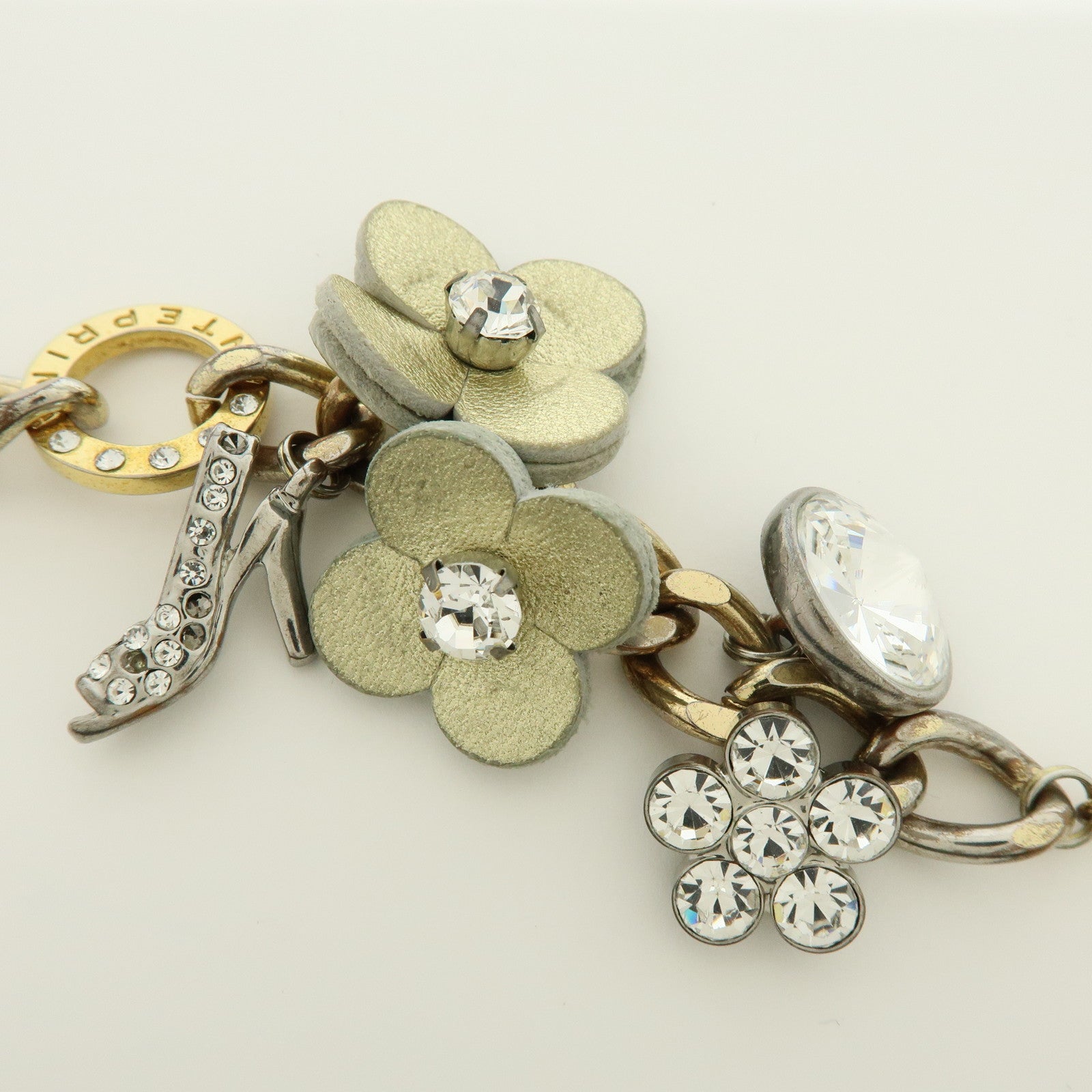 ANTEPRIMA Set of 4 PVC Wire Hand Bag Pouch Bag Charm Silver Gold