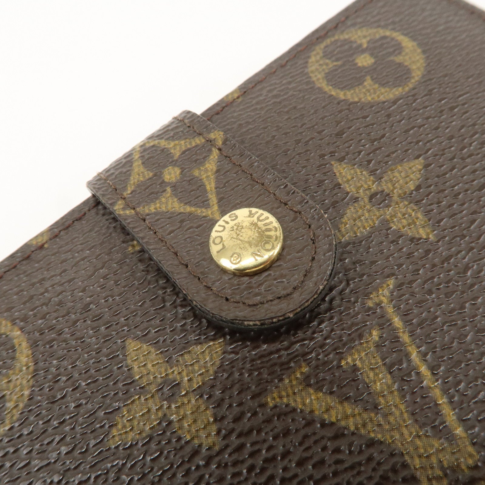 Louis Vuitton Monogram Porte Monnaie Viennois Wallet Brown M61663 Used
