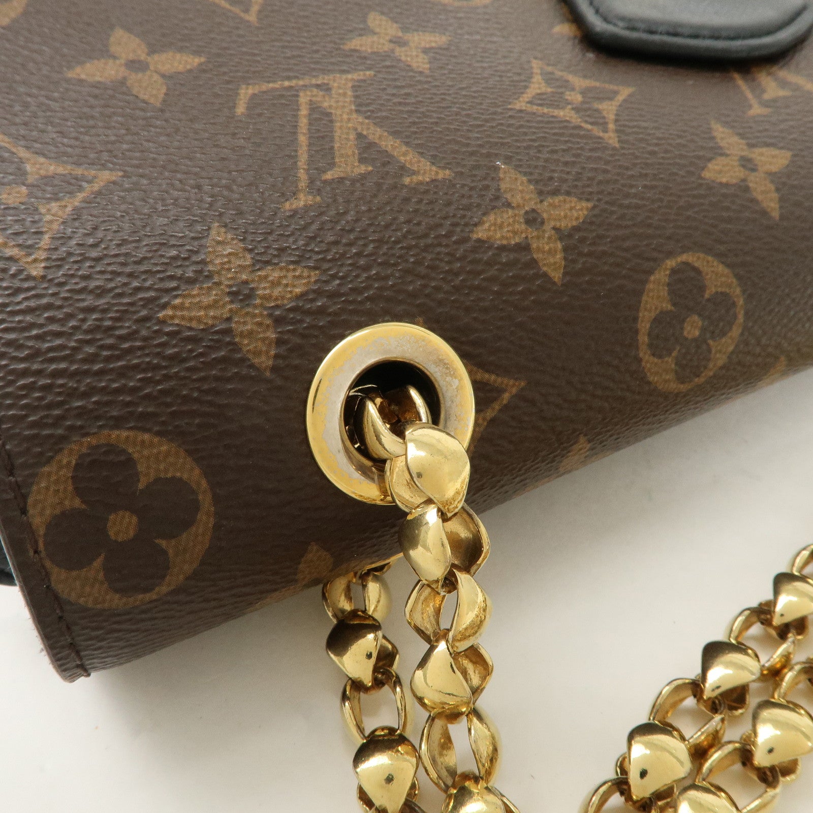 Louis Vuitton Monogram Victoire Chain Shoulder Bag Brown M41730 Used