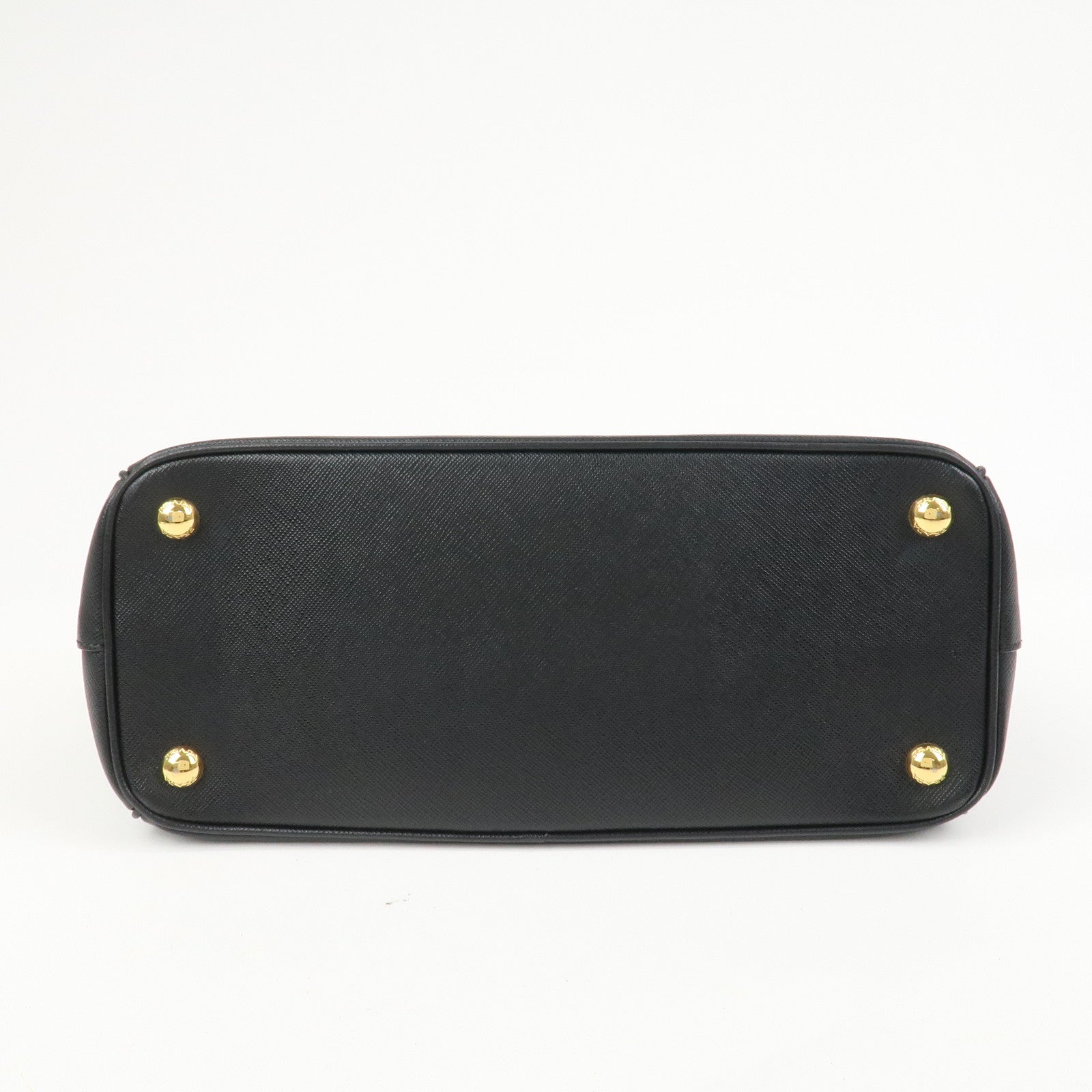 PRADA Triangle Logo Saffiano Leather 2Way Shoulder Bag Black BN2863
