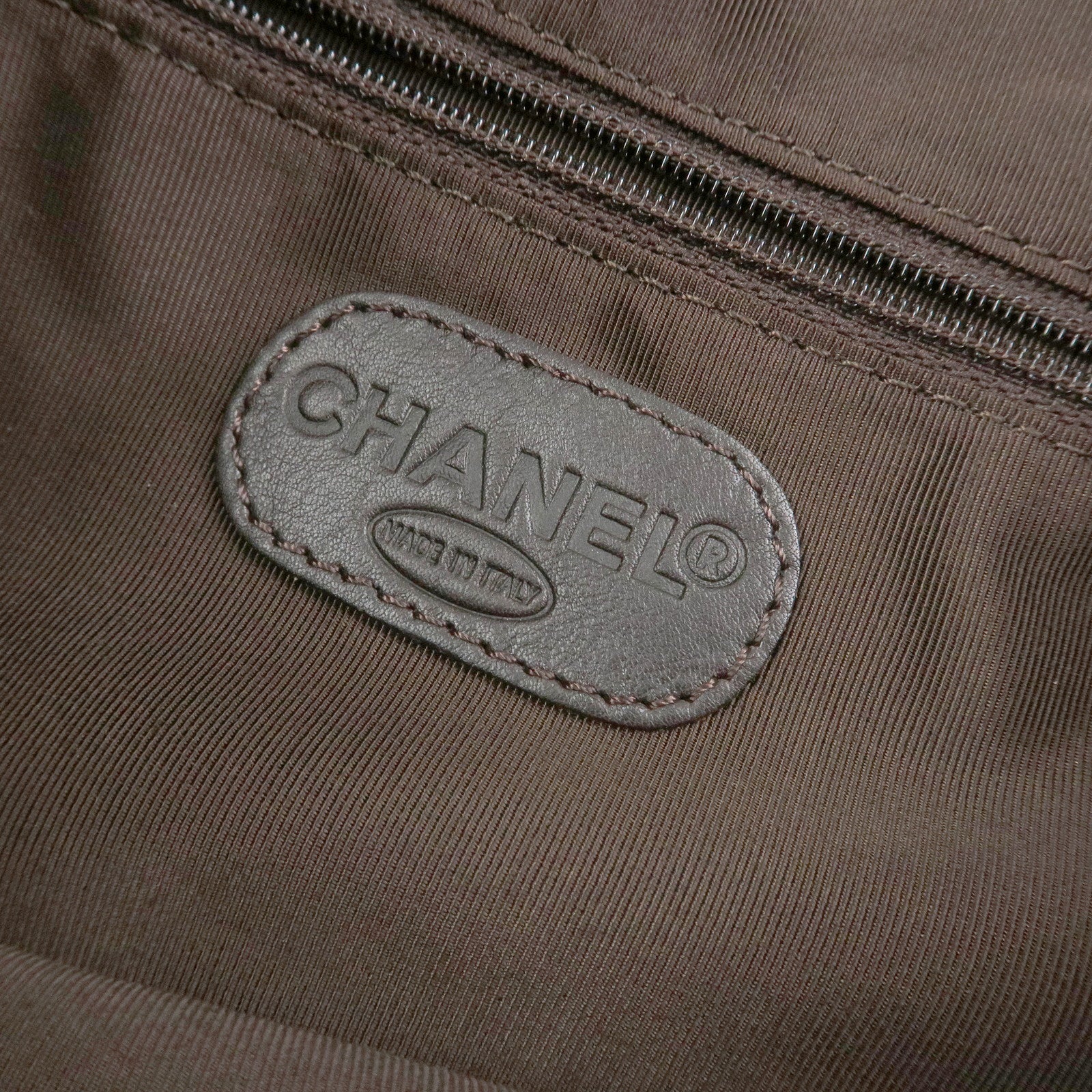 CHANEL COCO Mark Suede Tote Bag Shoulder Bag Brown