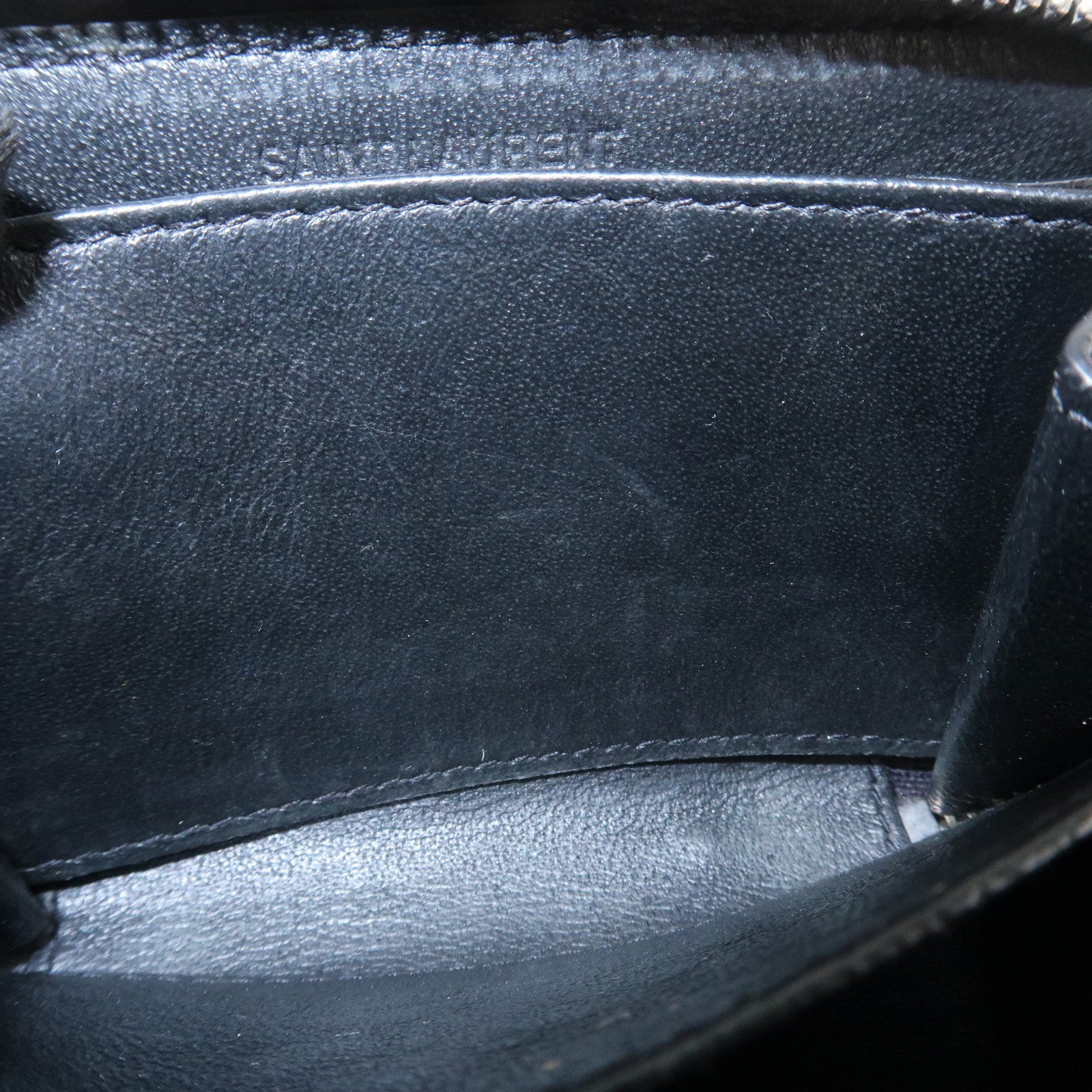 SAINT LAURENT PARIS Leather Coin Case Coin Wallet Black 506522