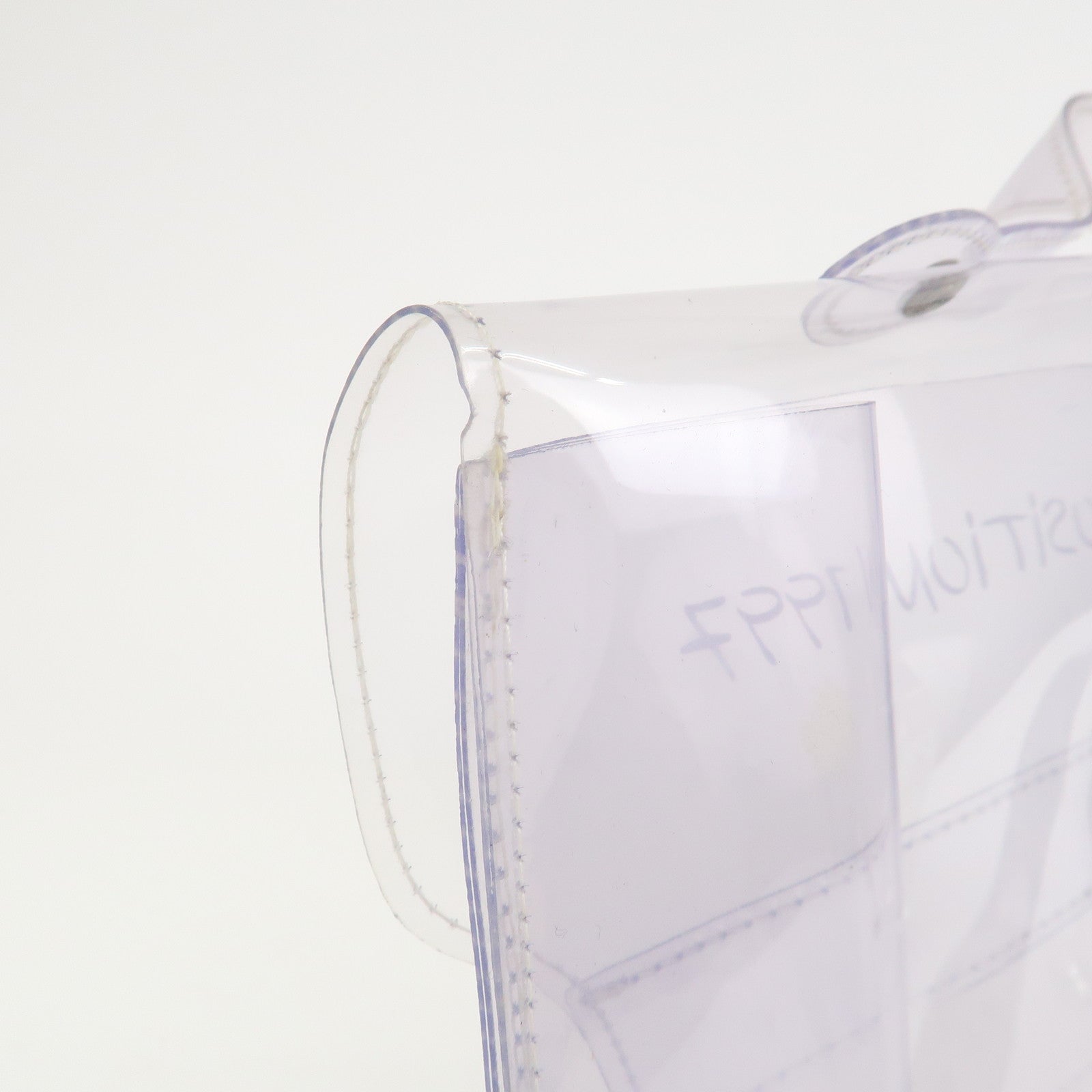 HERMES Kelly Vinyl Hand Bag Clear Gold