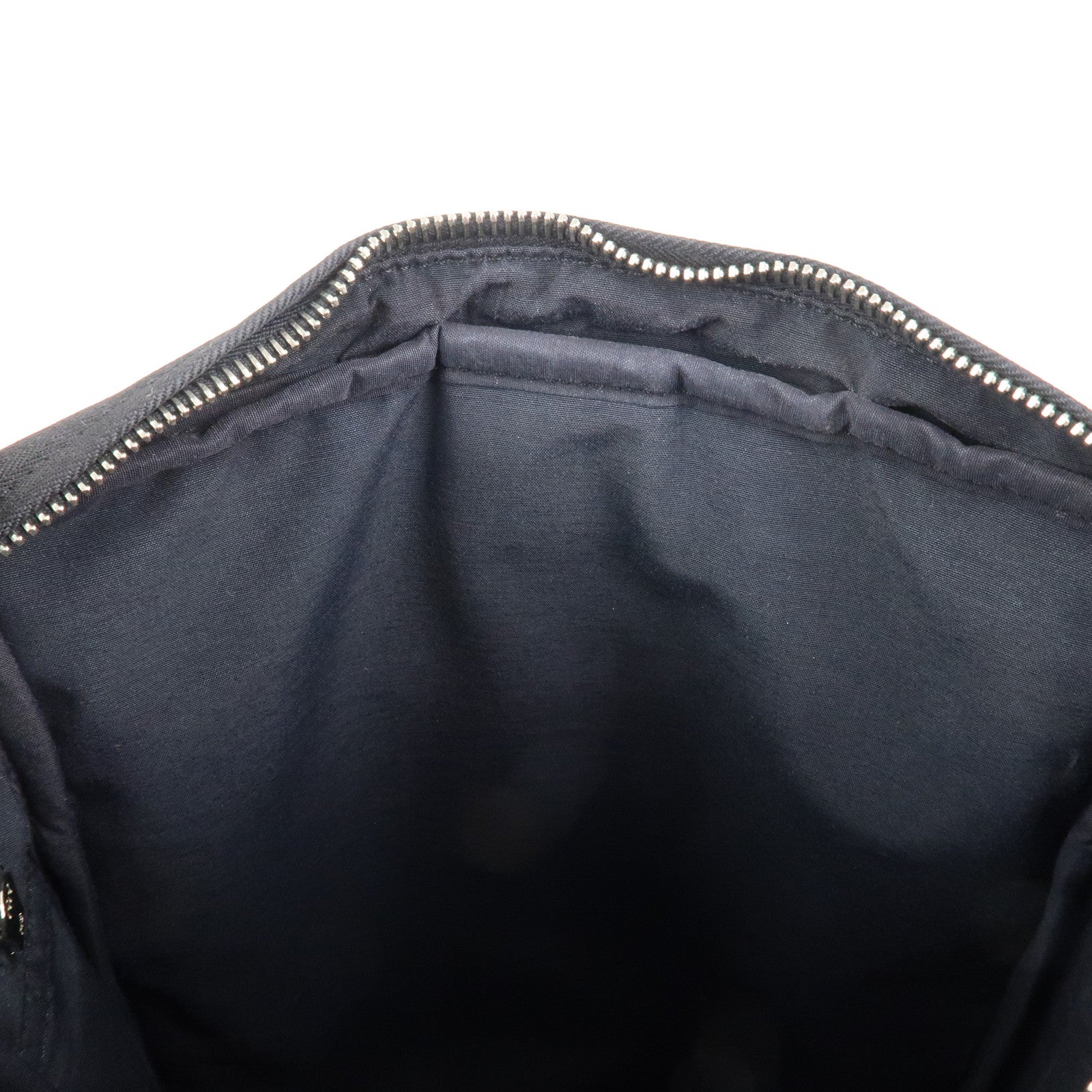 HERMES Toile Chevrons Leather Acapulco Bandouliere Shoulder Bag MM