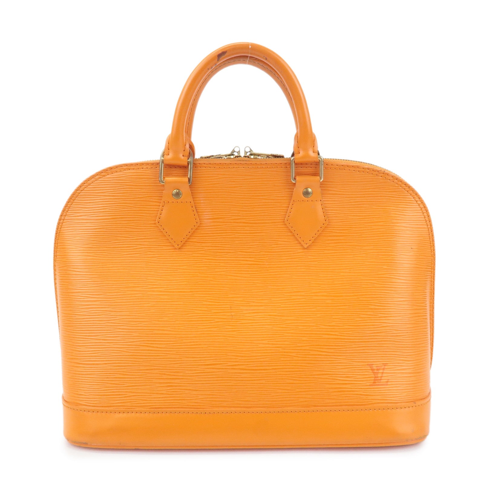 Louis Vuitton Epi Alma PM Hand Bag Pimont Orange M40623 Used
