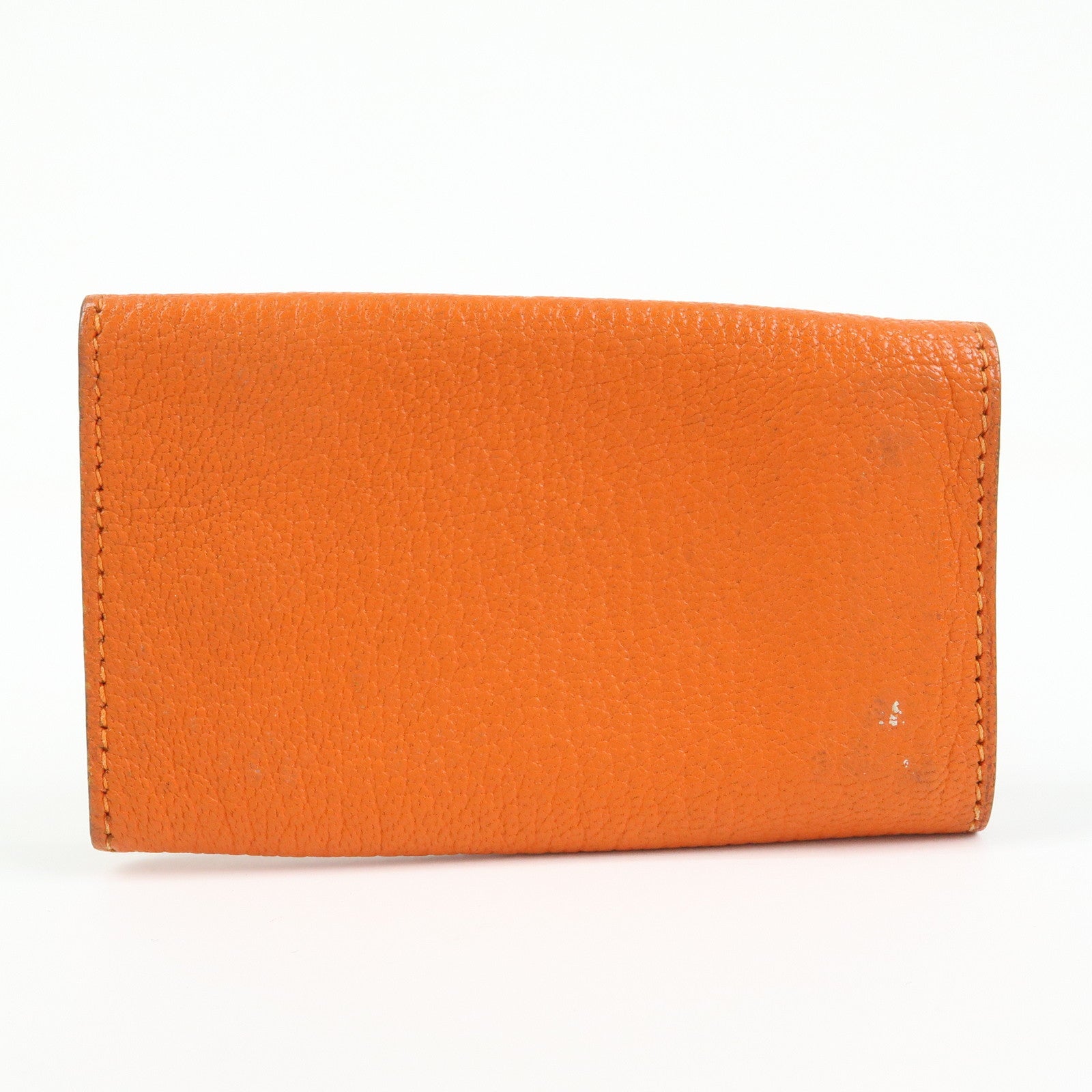HERMES Sellier Togo Leather 4 Key Case Key Holder □F Stamped Orange