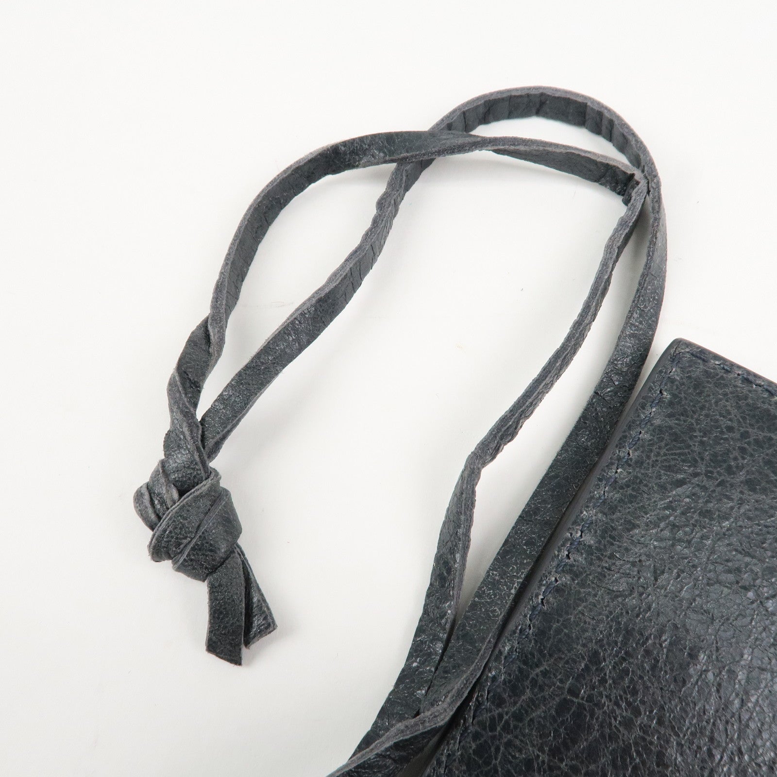 BALENCIAGA The City Leather 2Way Hand Bag Dark Gray 115748 Used