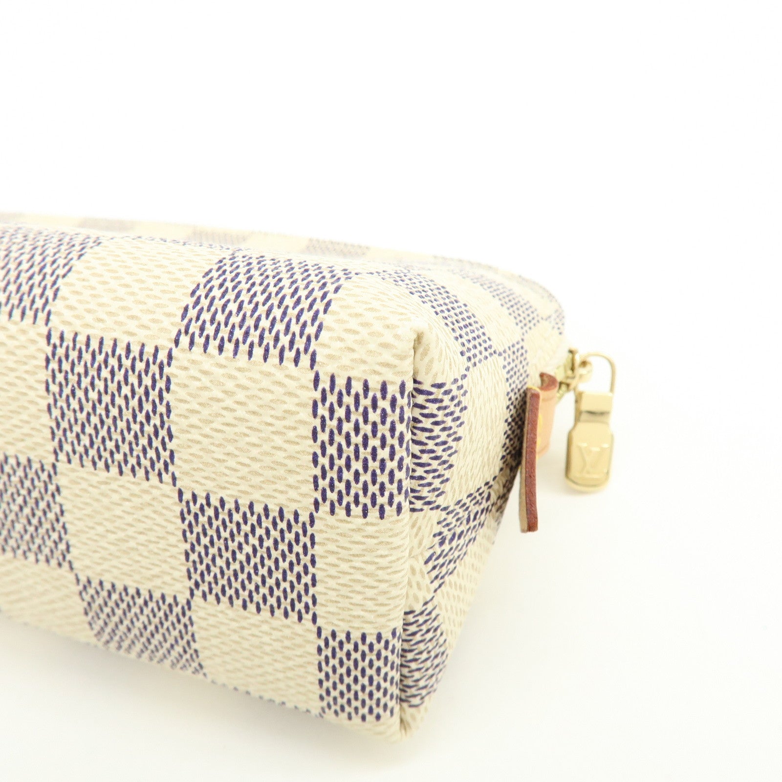 Louis Vuitton Damier Azur Canvas Pochette Cosmetic PM Pouch N60024
