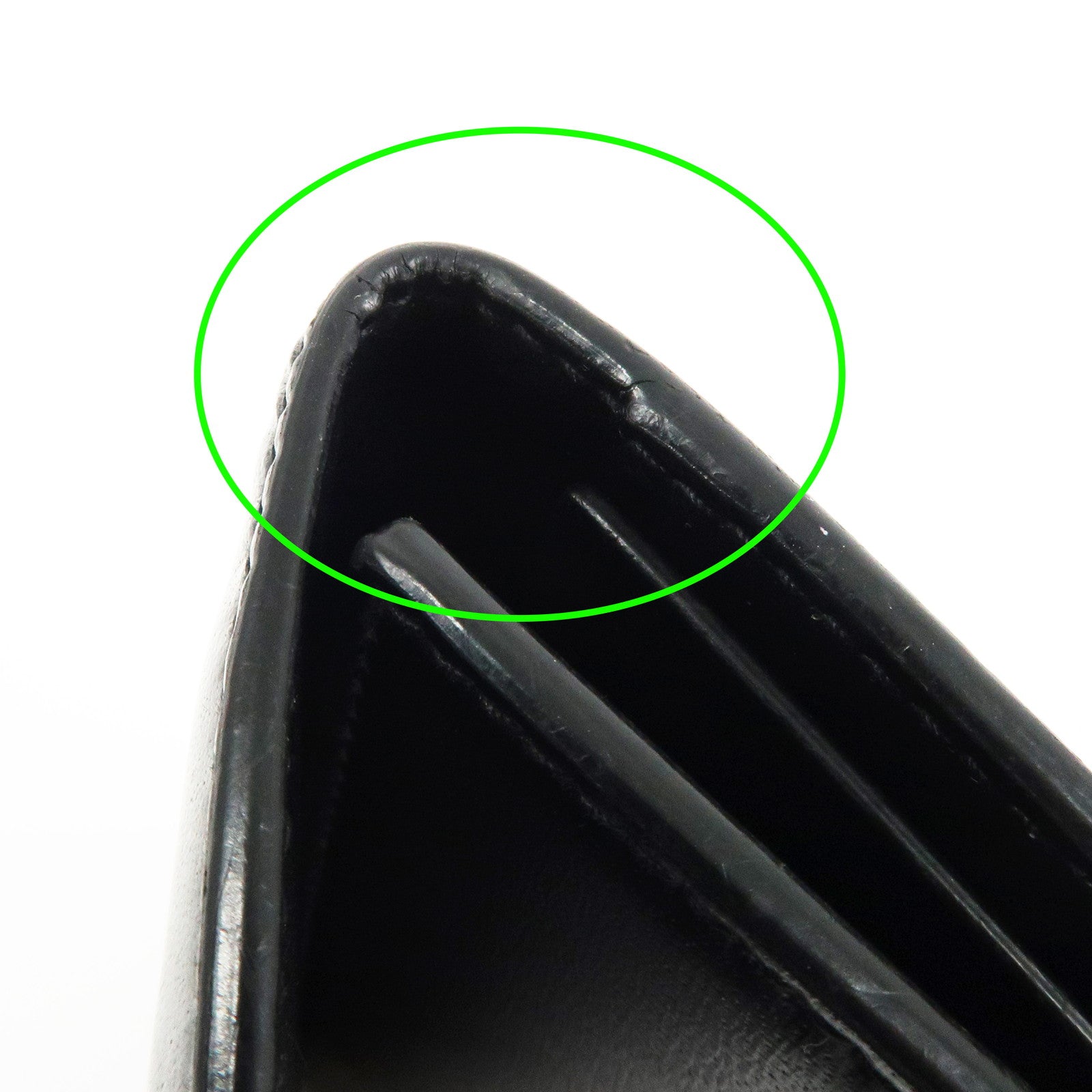 SAINT LAURENT Logo Leather 6 Hook Key Case Black Silver