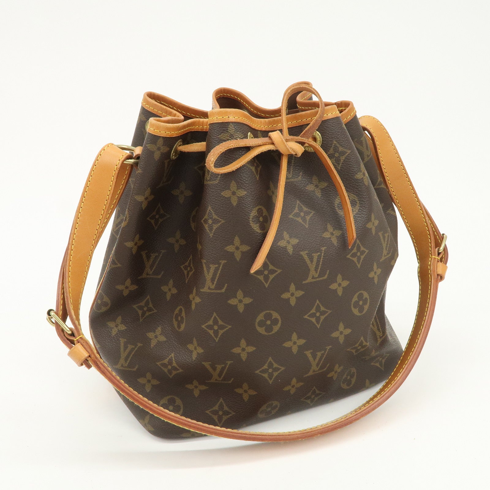 Louis Vuitton Monogram Petit Noe Shoulder Bag Brown M42226