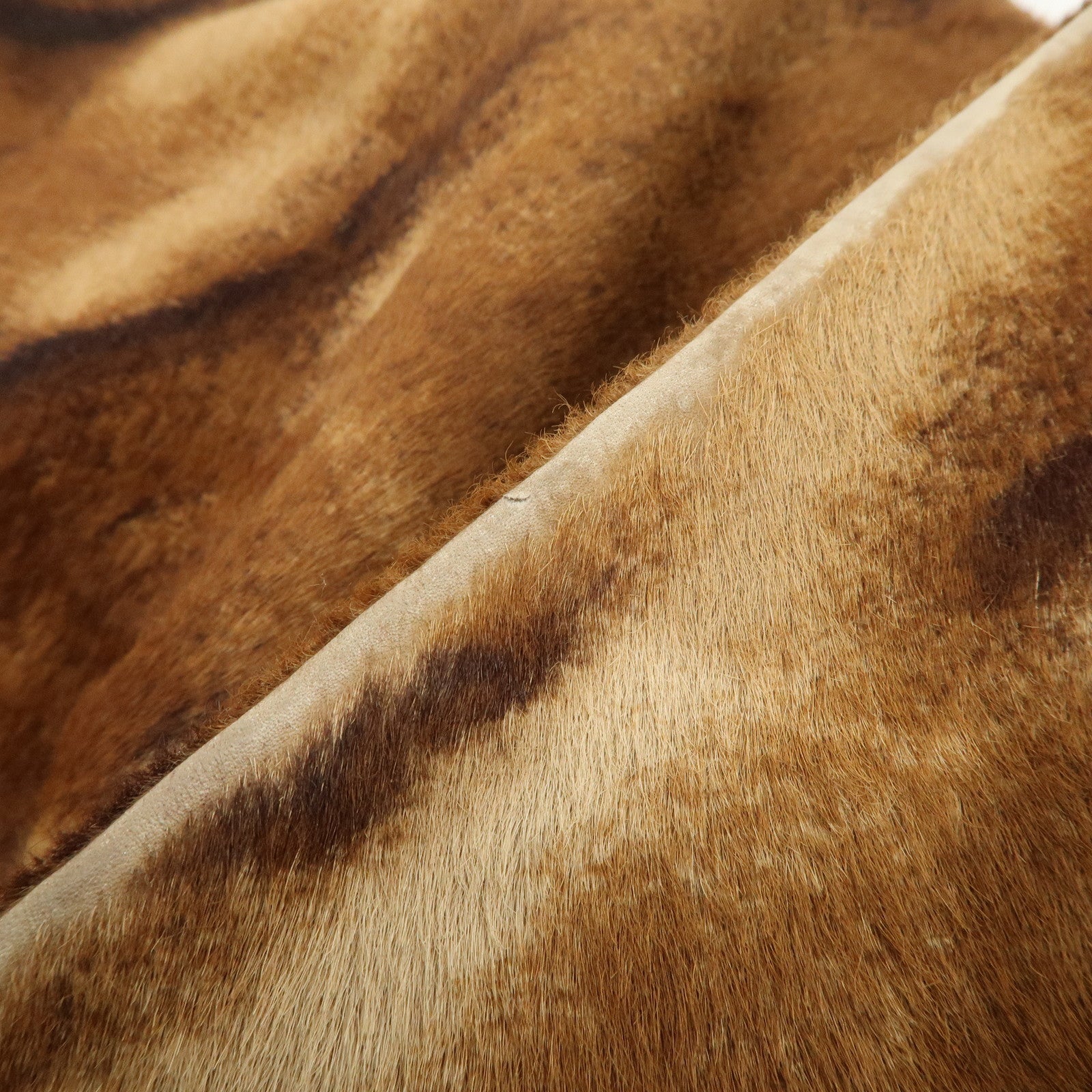 FENDI Mamma Baguette Unborn Carf Leather Shoulder Bag Brown 26323 Used