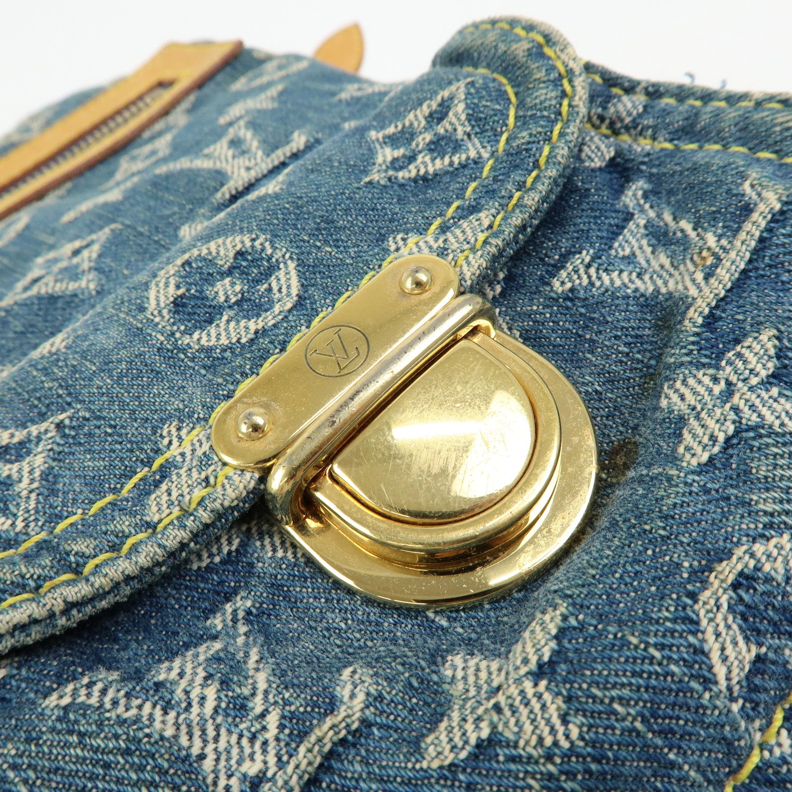 Louis Vuitton Monogram Denim Baggy GM Shoulder Bag Blue M95048