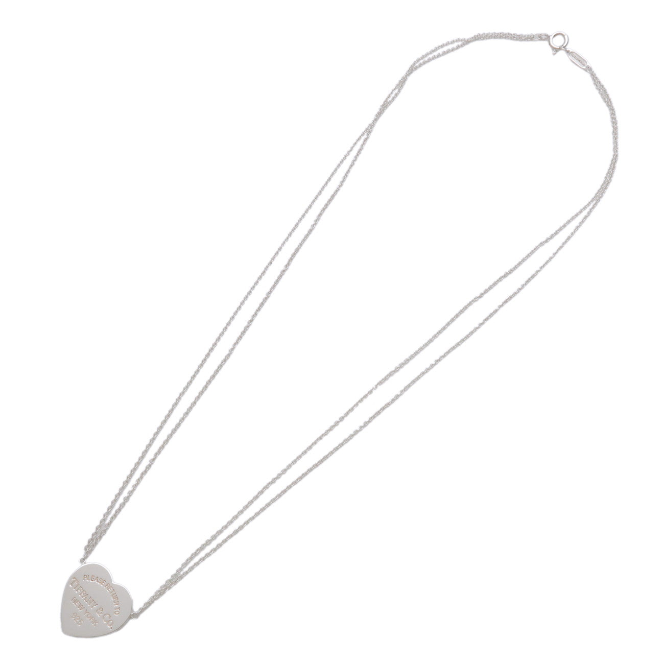 Tiffany & Co Return to Tiffany Heart Double Chain Necklace SV925