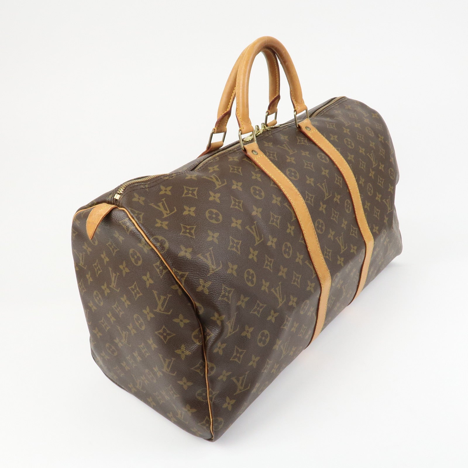 Louis Vuitton Monogram Keep All 55 Boston Bag Brown M41424