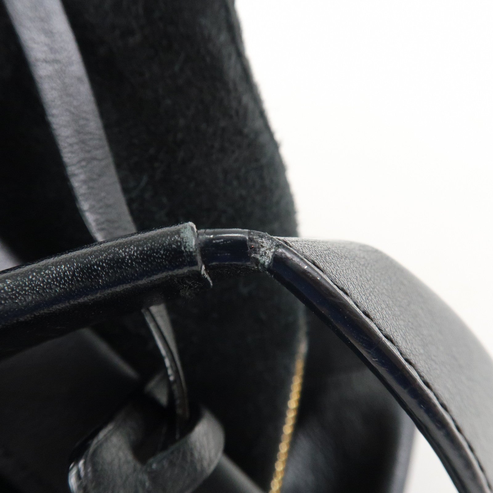 LOEWE Anagram Logo Leather Suede Origami Cubo Hand Bag Black