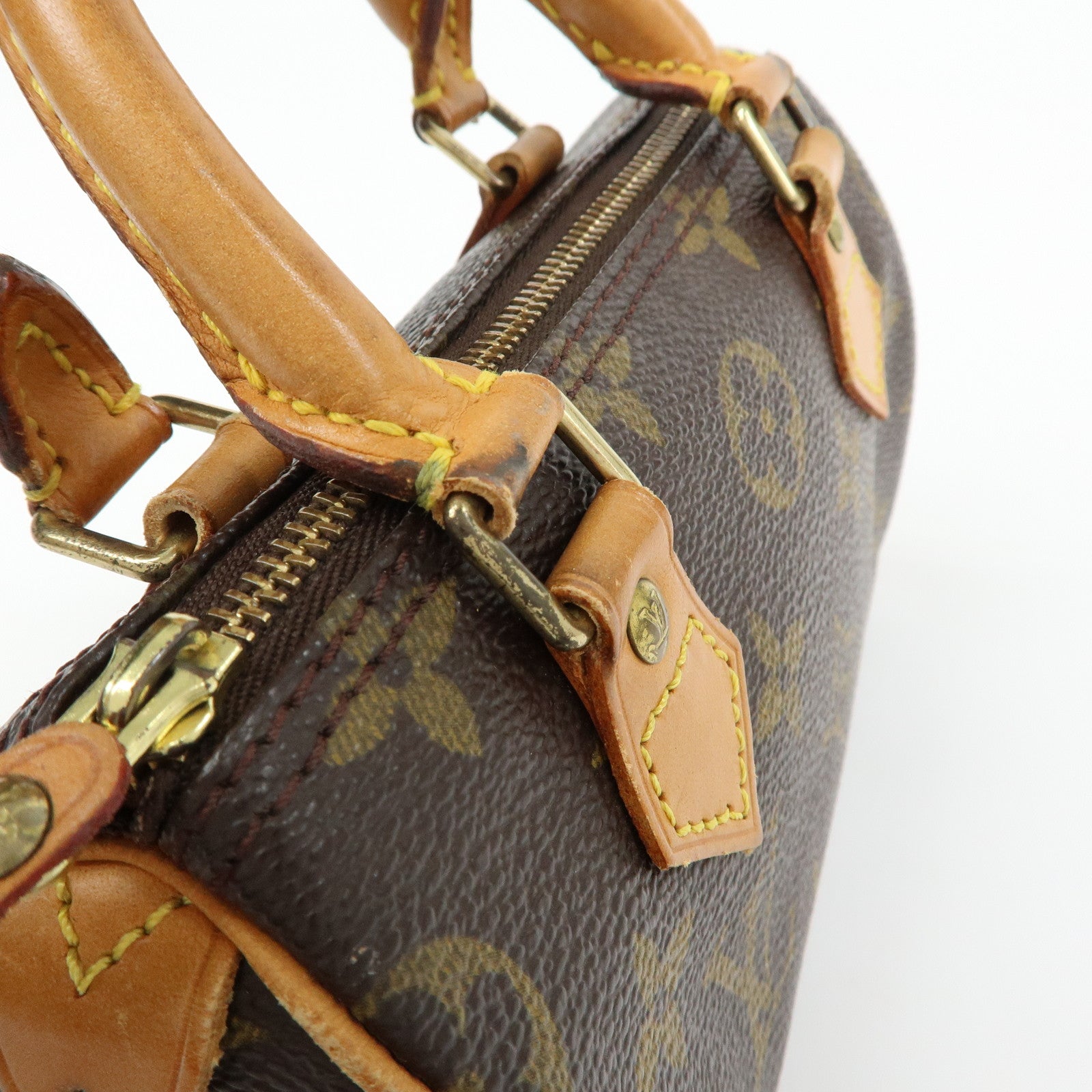 Louis Vuitton Monogram Mini Speedy Hand Shoulder Bag Brown M41534