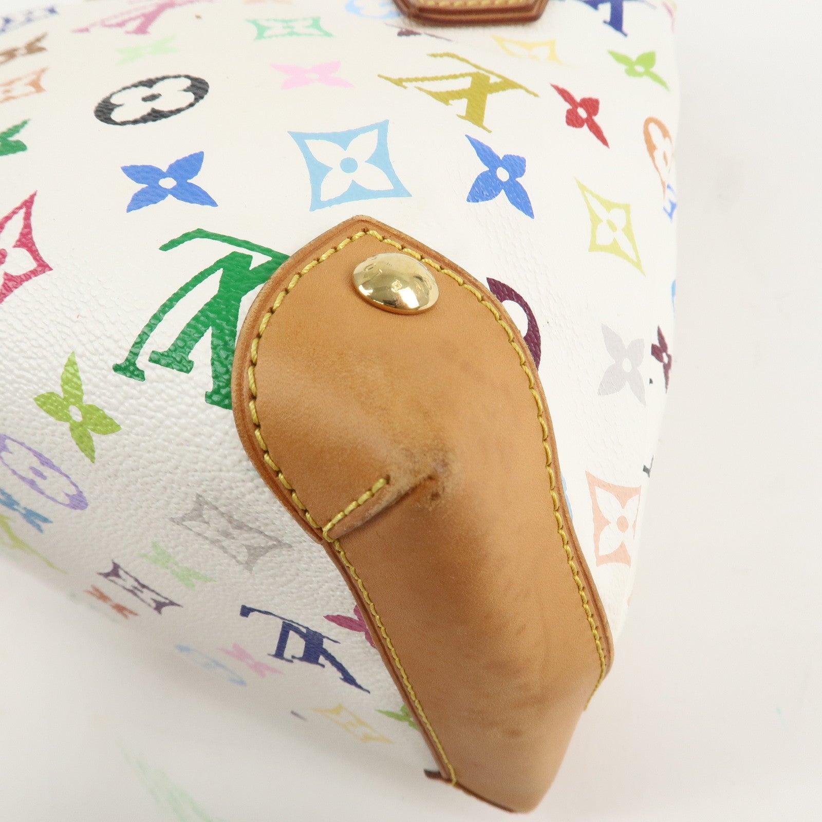 Louis Vuitton Monogram Multicolor Audra Hand Bag Blanc M40047 Used