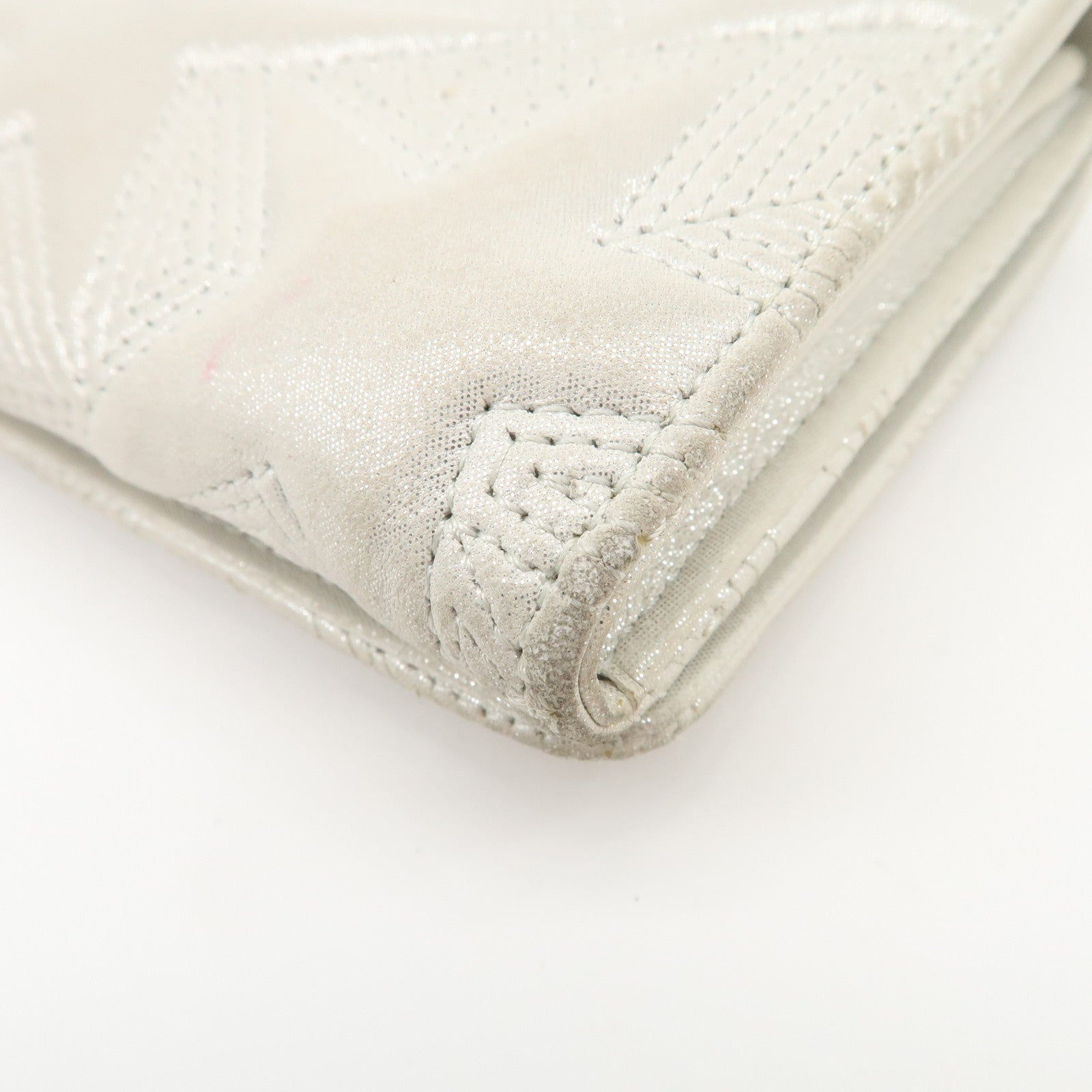 CHANEL Lamb Skin Star Embossed Flap Long Wallet 2017 Limited A70097