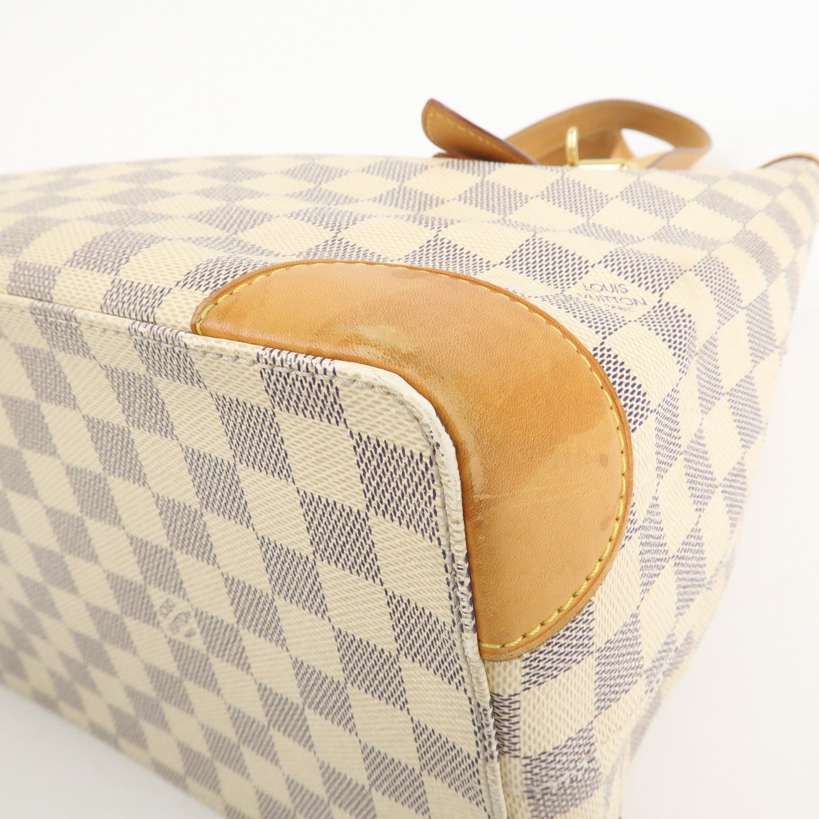 Louis Vuitton Damier Azur Hampstead MM Canvas Hand Bag N51206